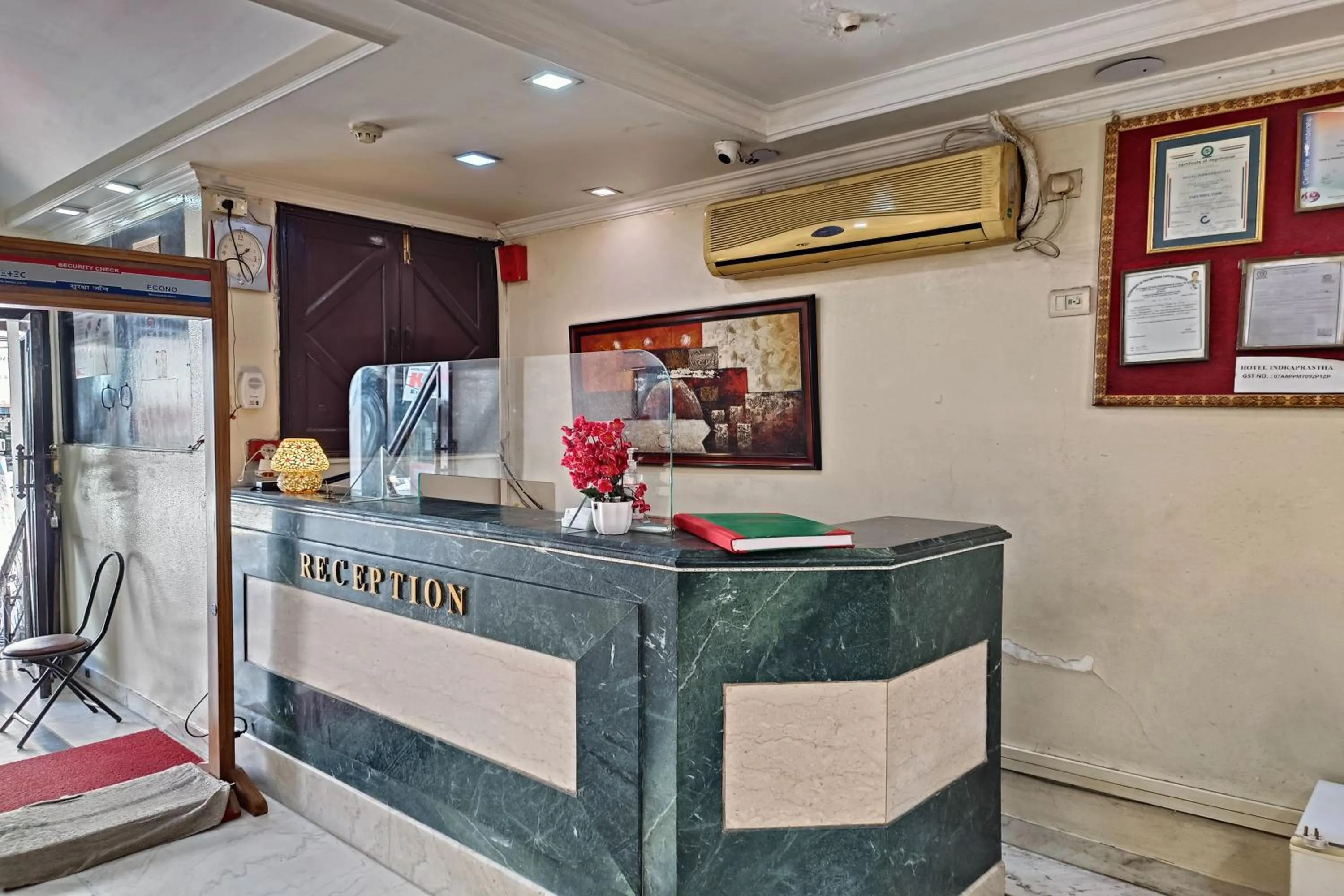 Lobby or reception in Hotel Indraprastha