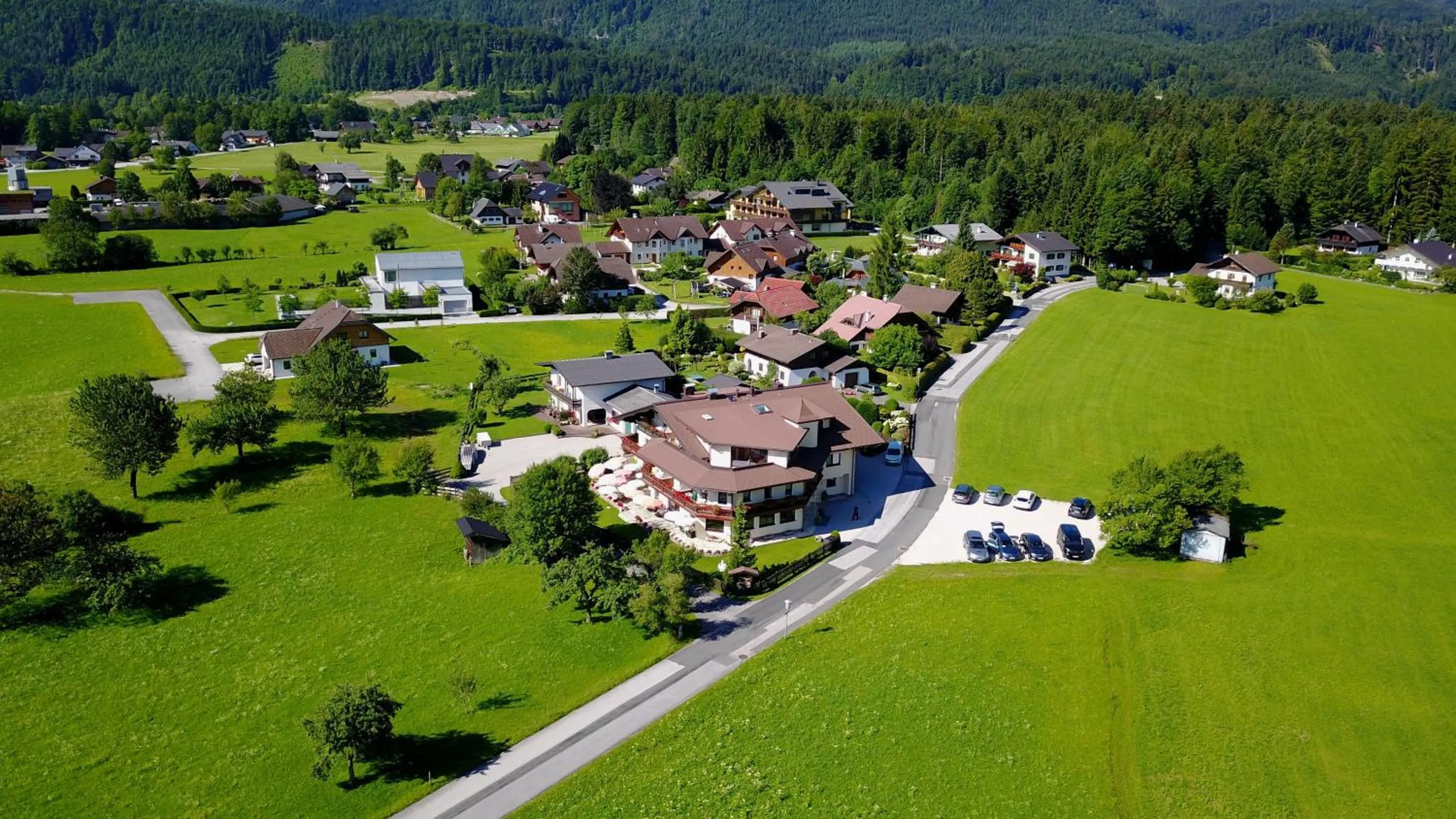 Bird's eye view in Pension Schlömmer