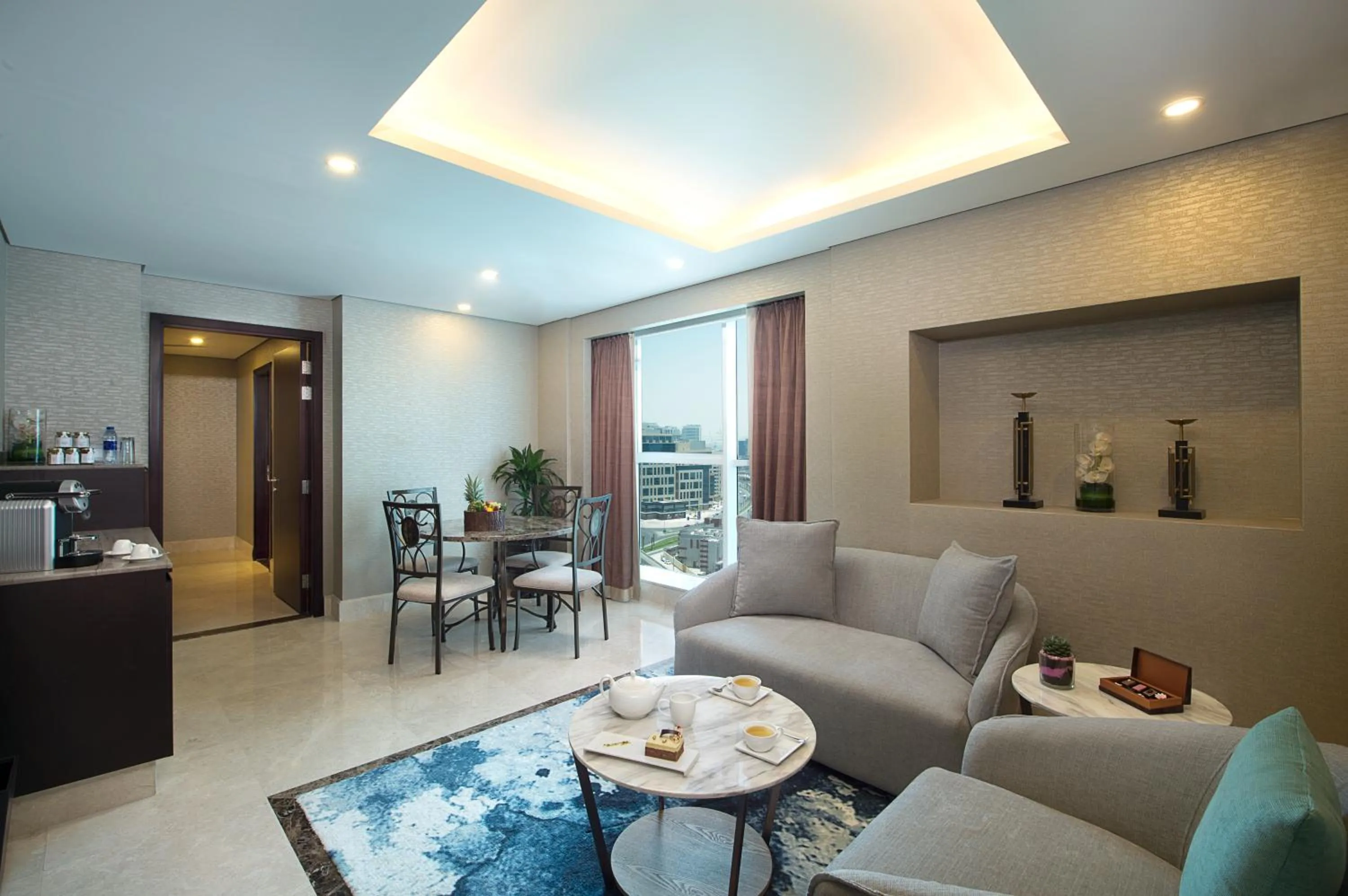 Living room in Gulf Court Hotel Business Bay