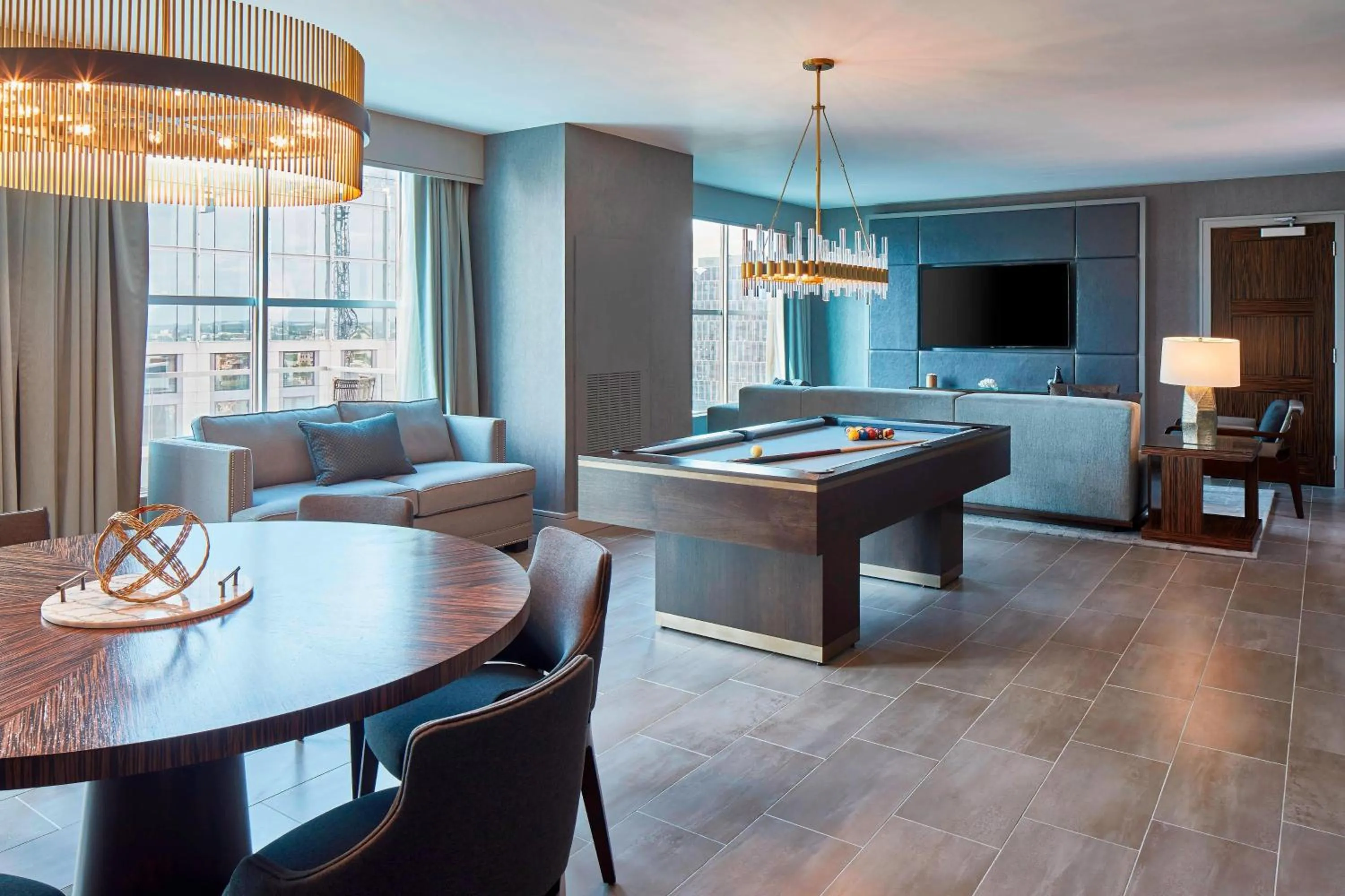 Living room in AC Hotel Nashville Downtown