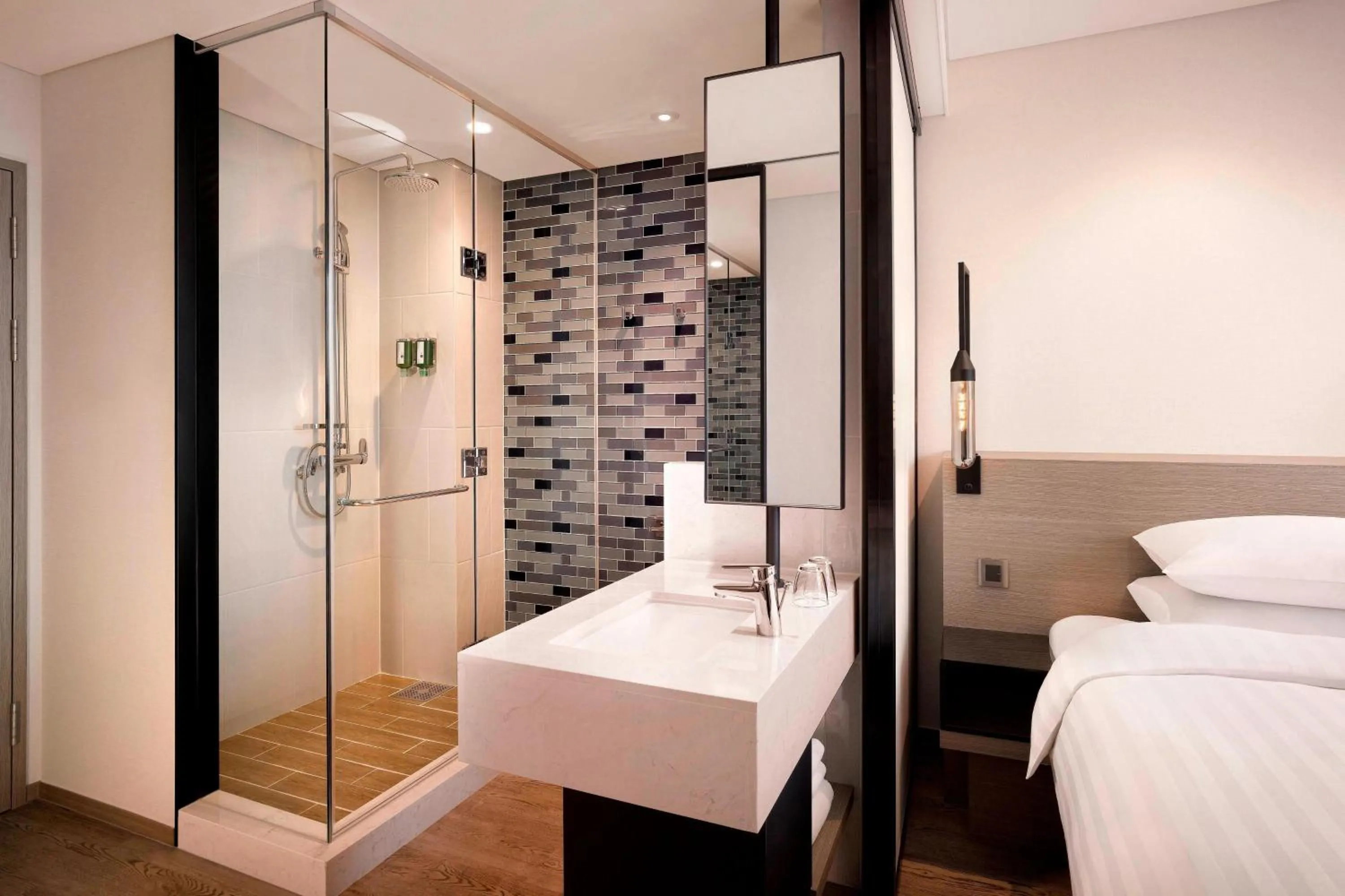 Bathroom, Bed in Fairfield by Marriott Seoul