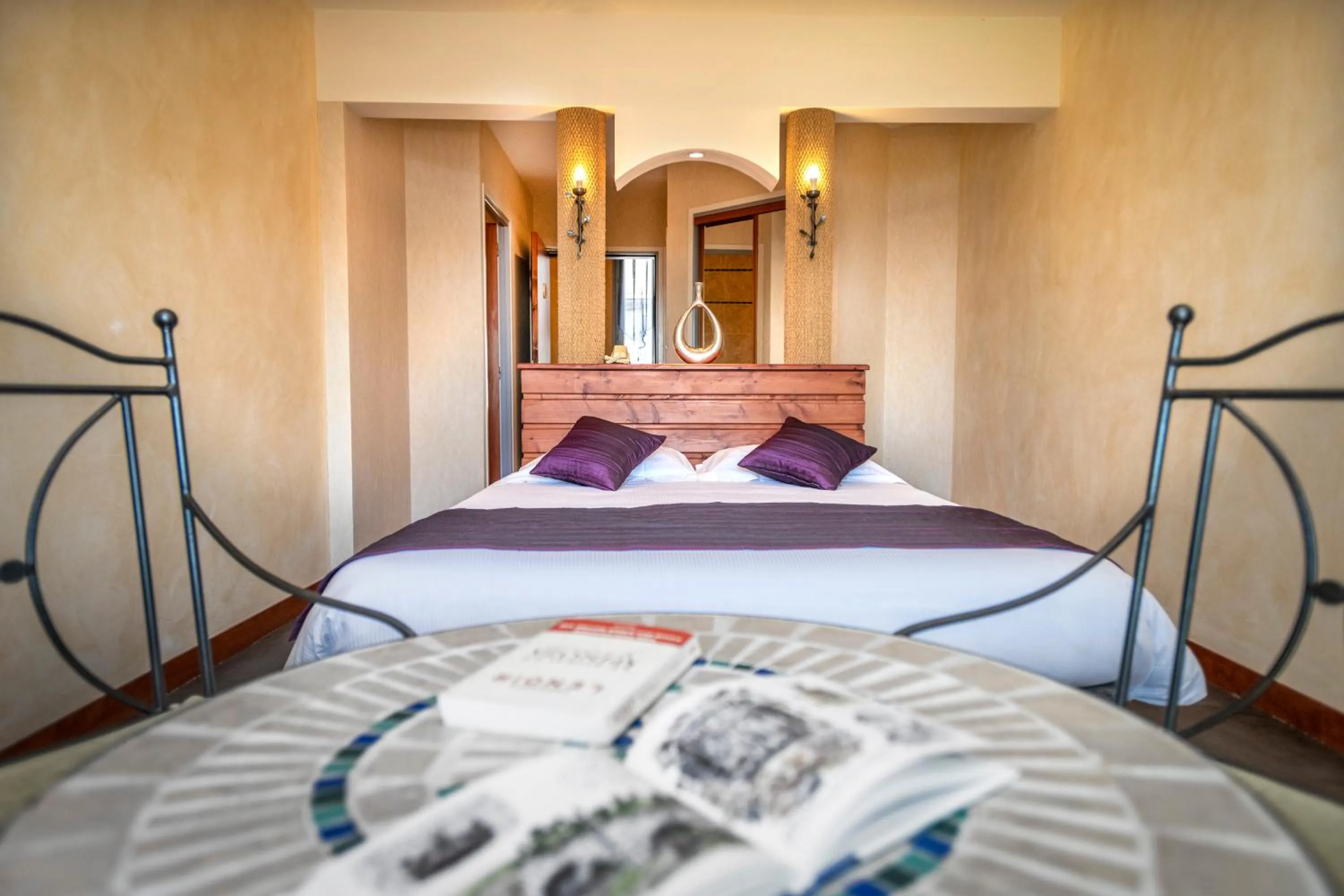 Photo of the whole room, Bed in Logis Hôtel Restaurant Gilles Moreau Laguiole