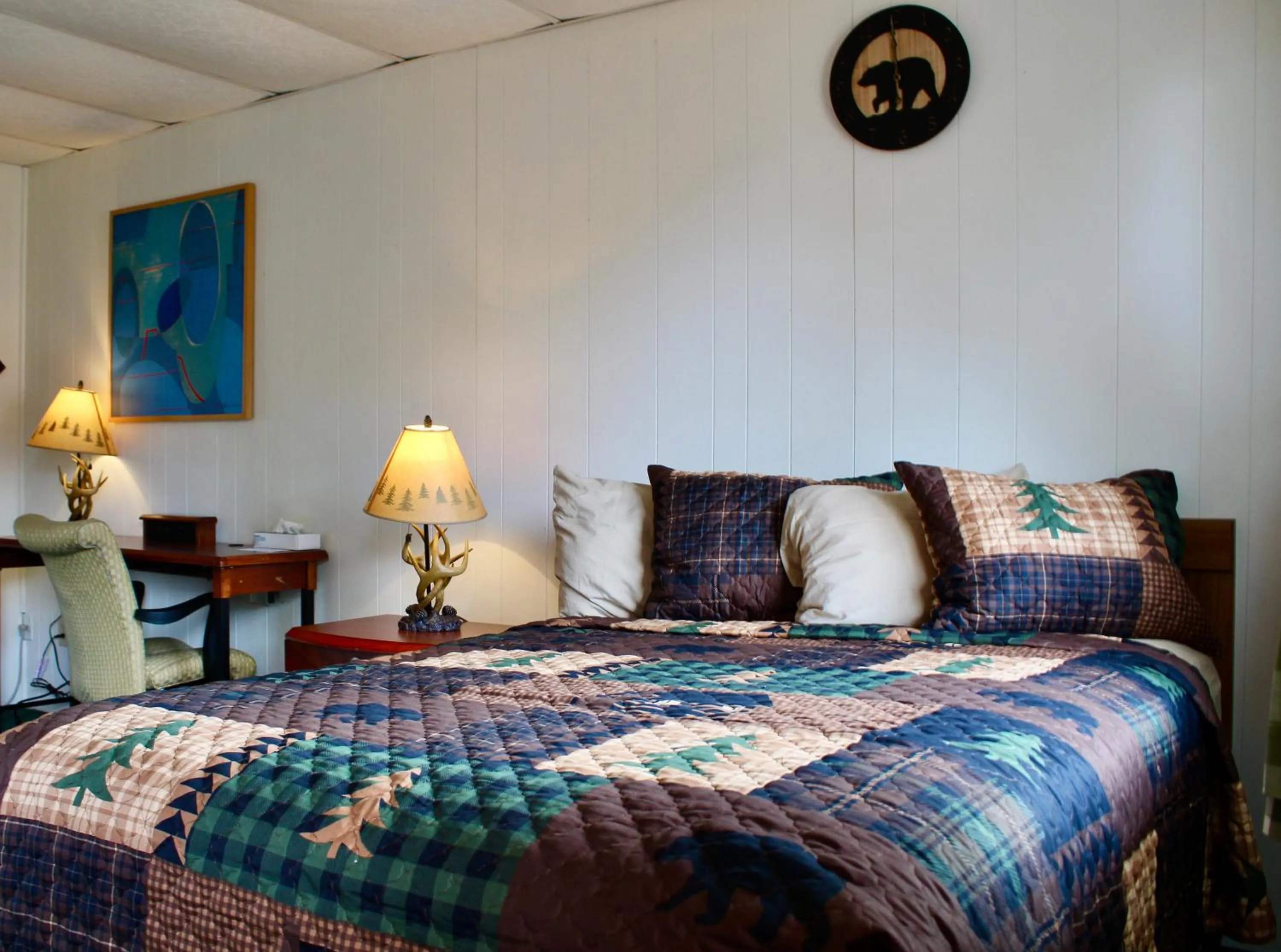 Bedroom, Bed in Motel Montreal