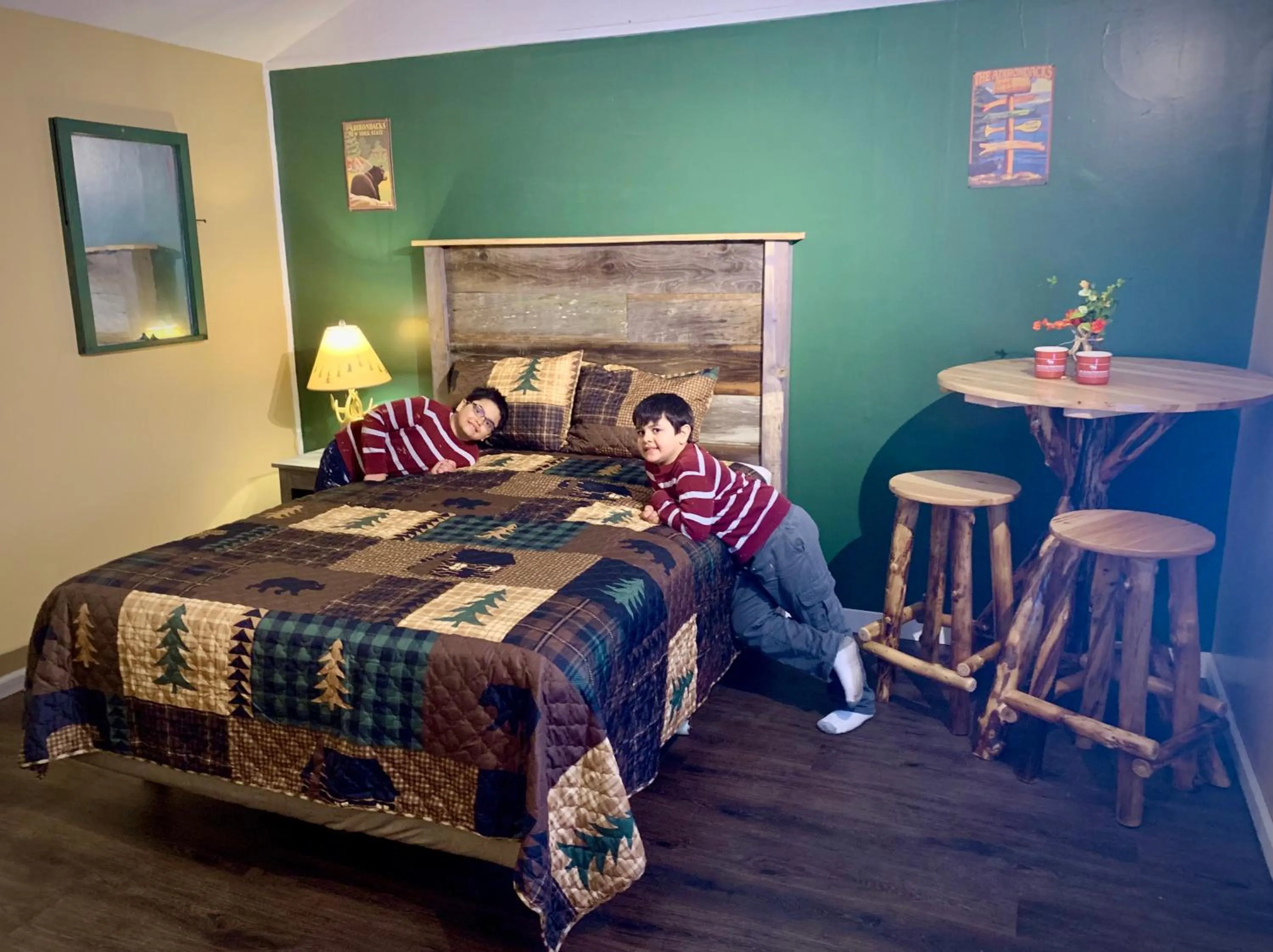 Decorative detail, Bed in Motel Montreal