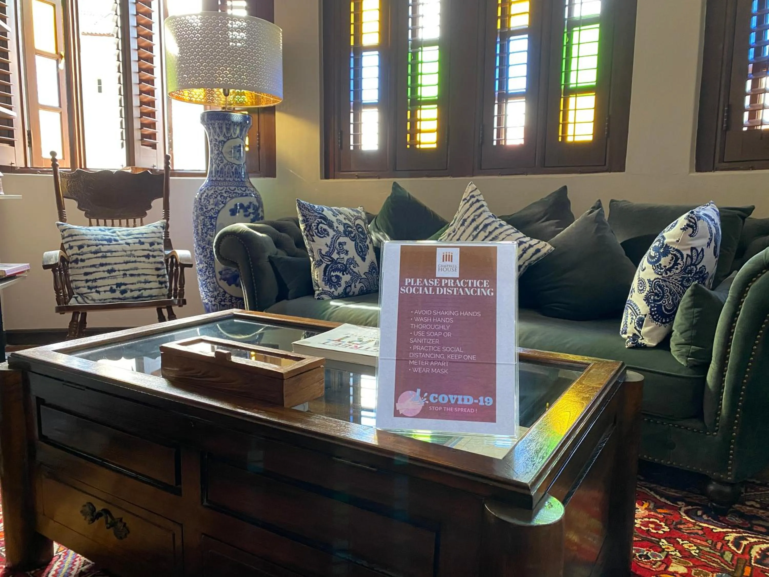 Seating area in Campbell House