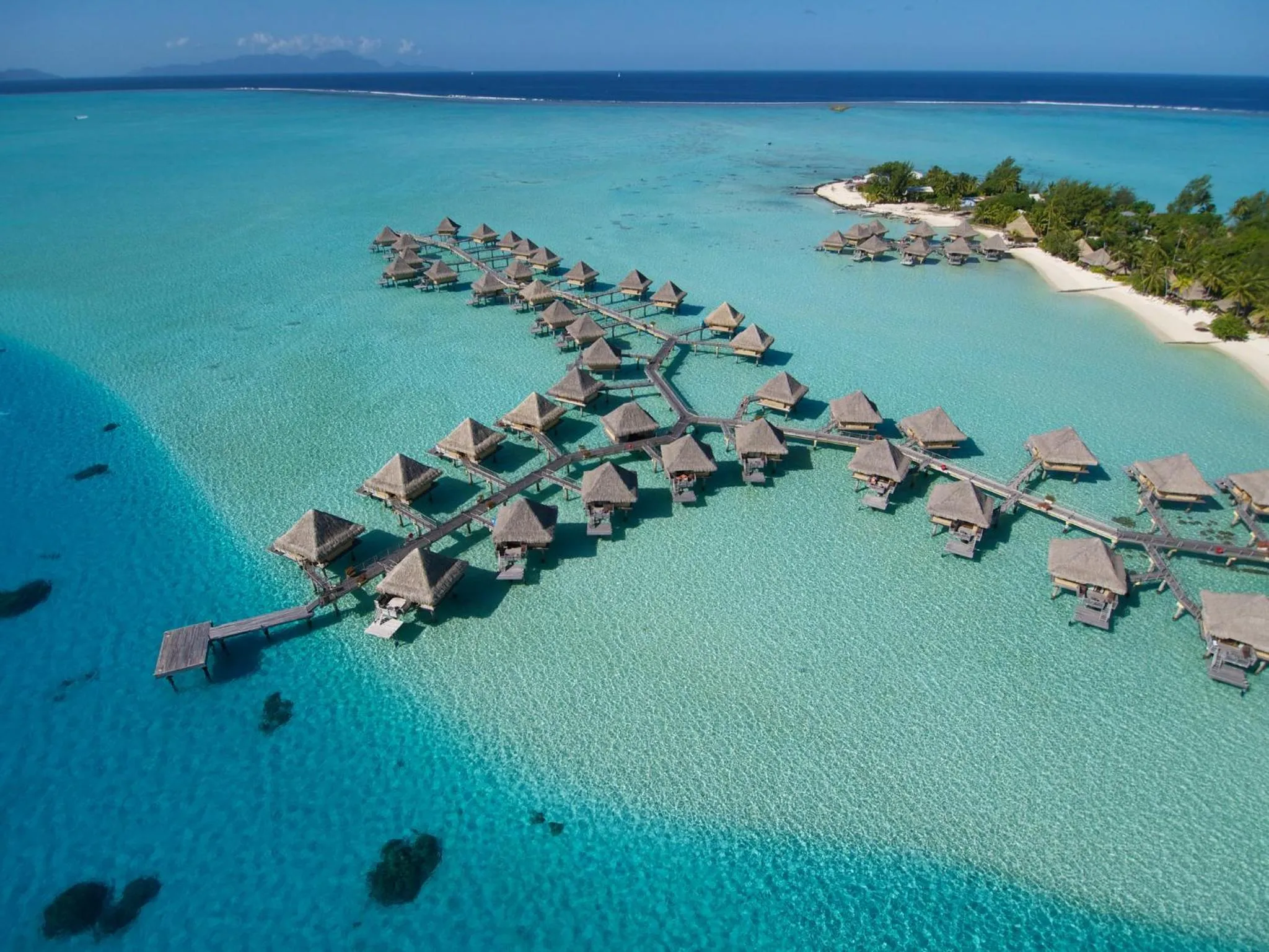 Property building in InterContinental Bora Bora Le Moana Resort by IHG