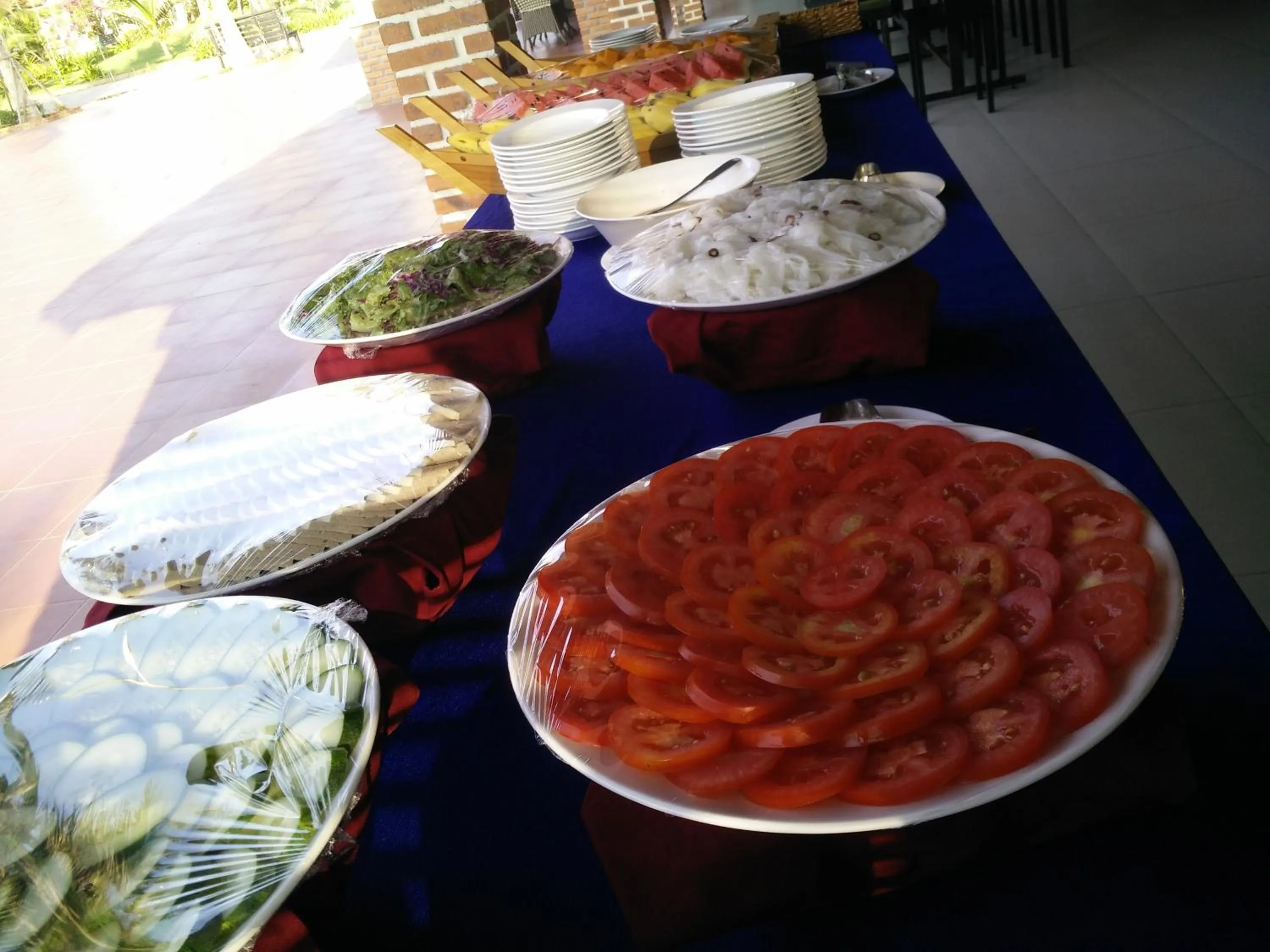 Asian breakfast in Suoi Hong Resort