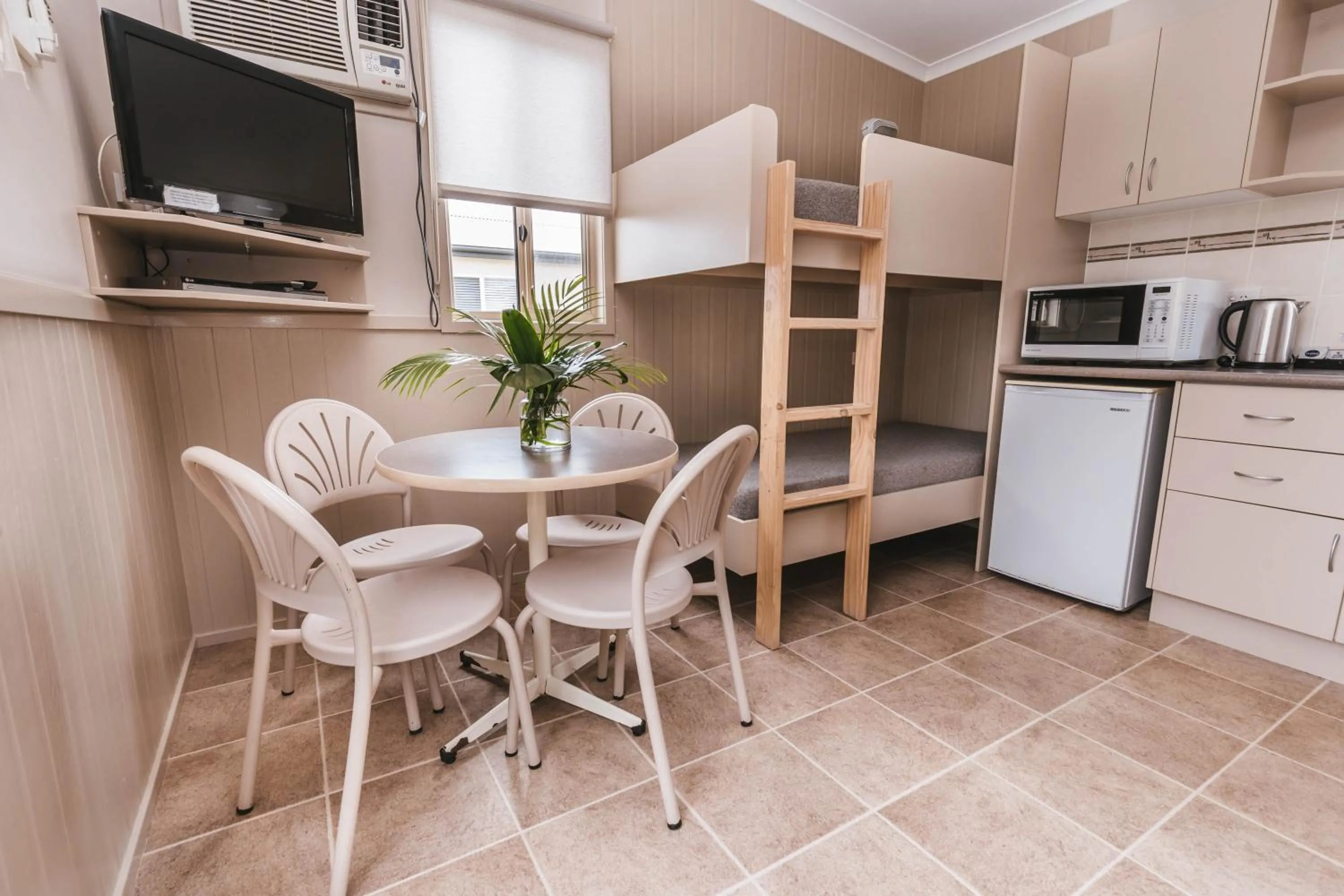 Seating area in Clyde View Holiday Park