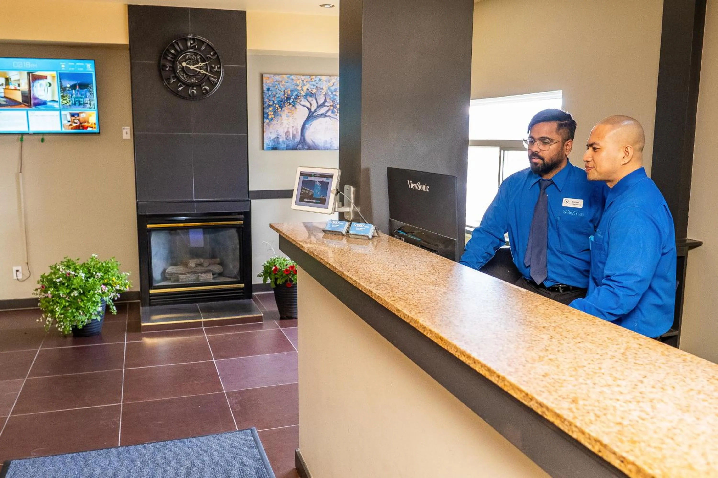 Lobby or reception in SKKY Hotel