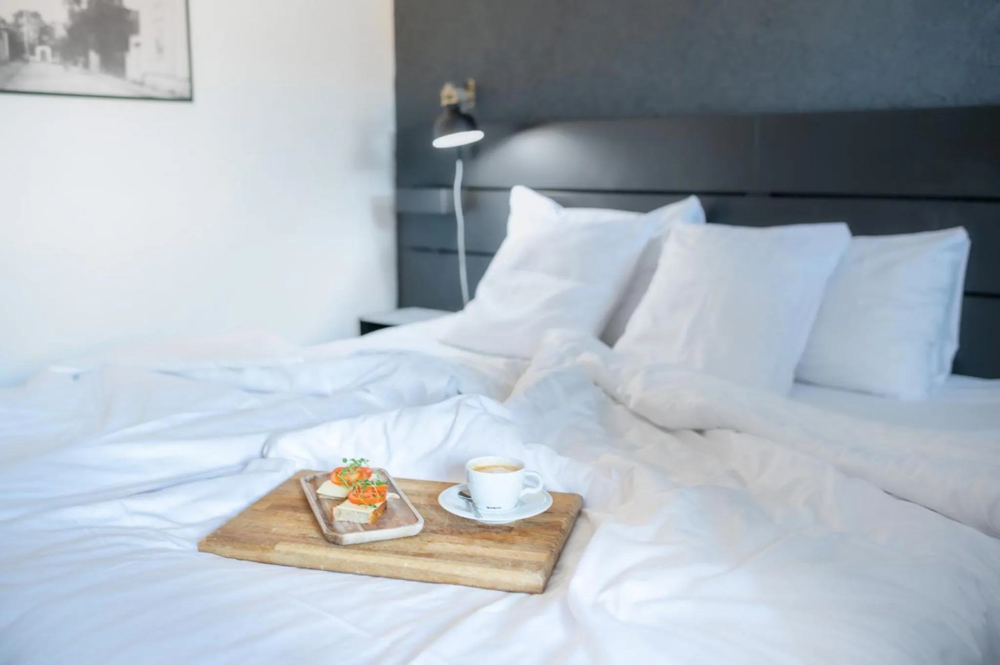 Bed in Hotel Vanha Rauma