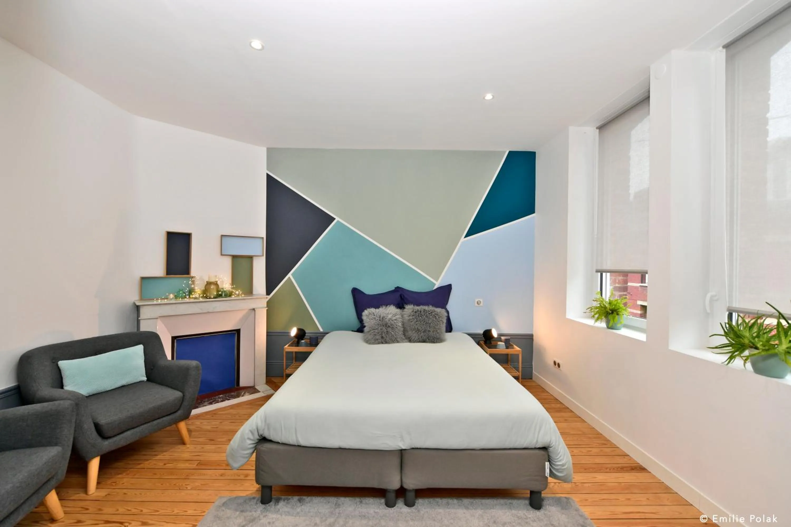 Bed in Chambres d'hotes Les Nuits Pastel