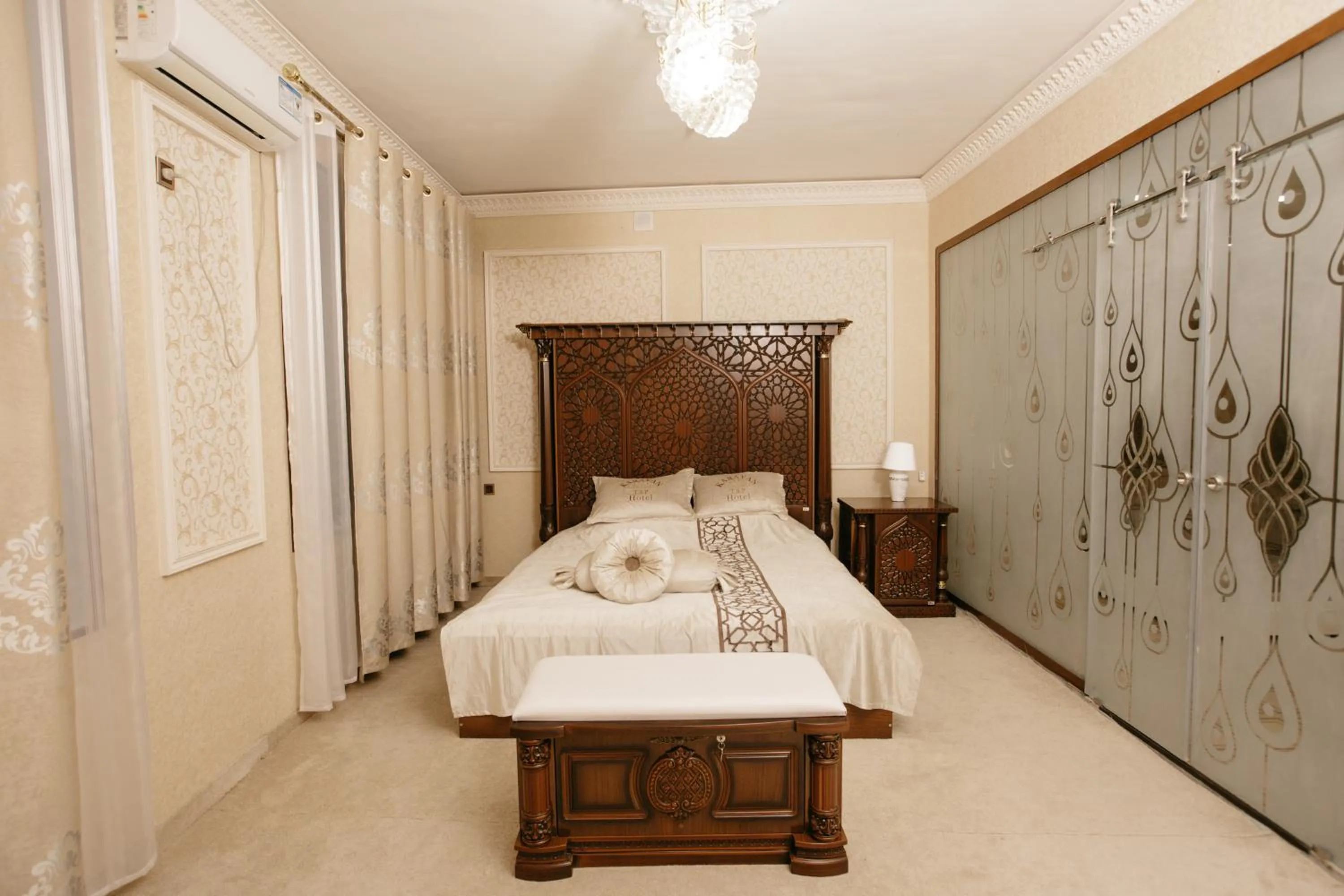 Bed in Hotel KARAVAN