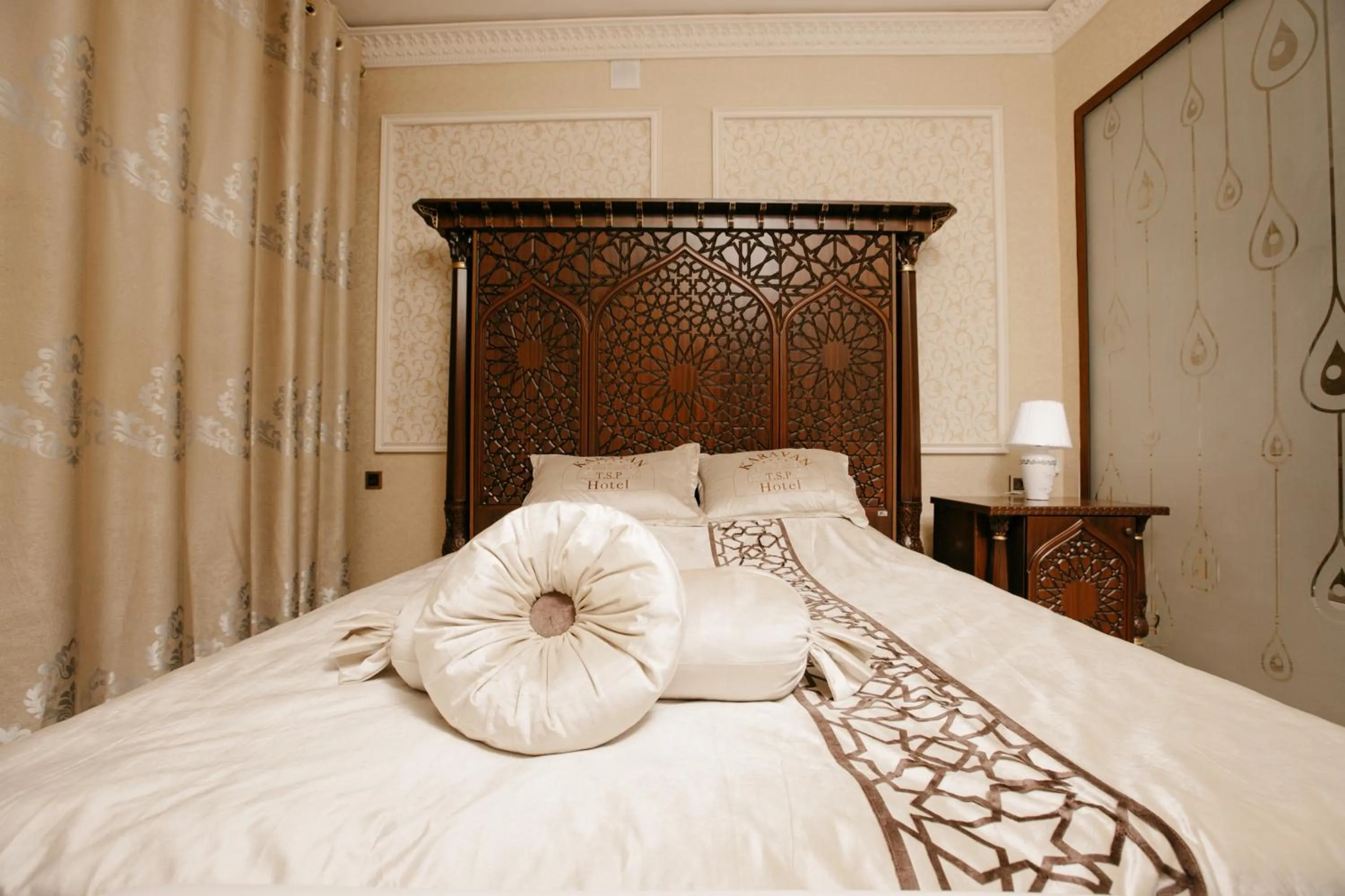 Bed in Hotel KARAVAN