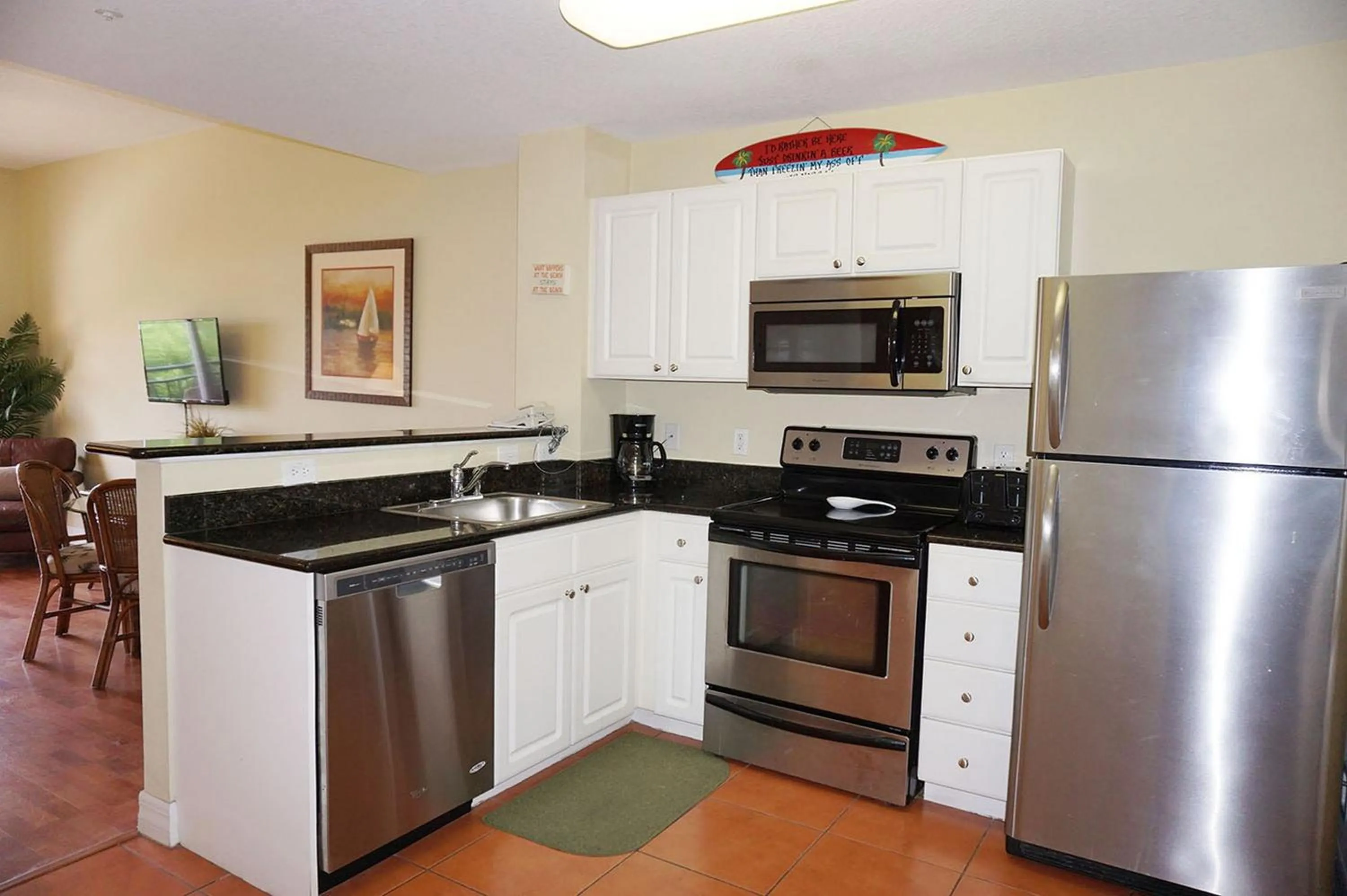 Kitchen or kitchenette in Madeira Bay Resort II by Travel Resort Services