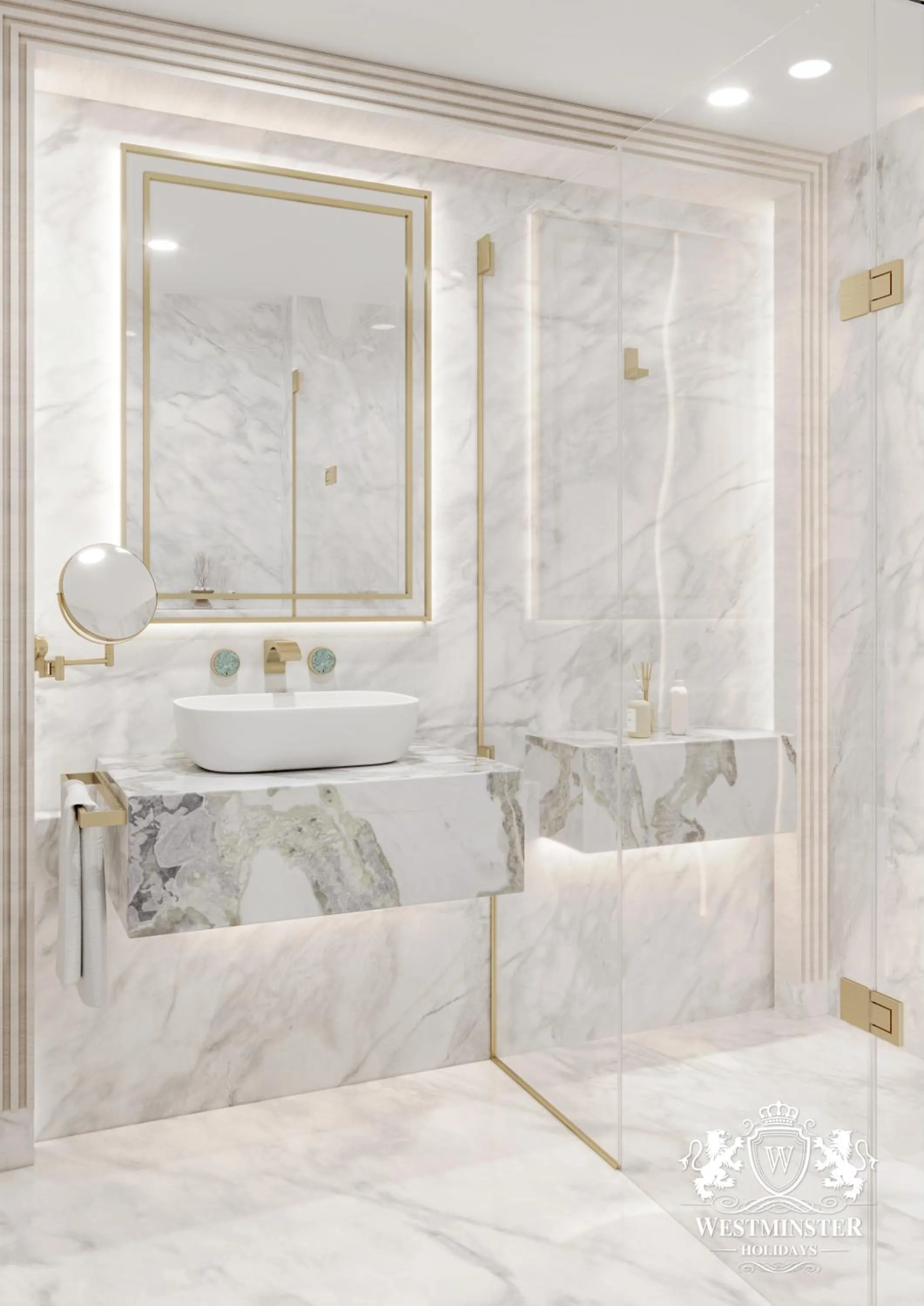 Bathroom, Bed in Westminster Dubai Mall