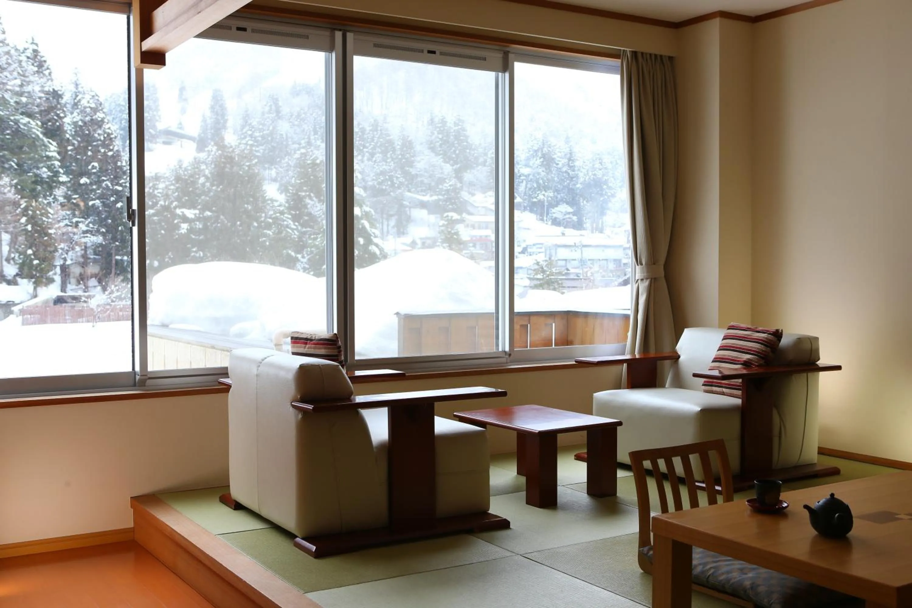Seating area in Nozawa Grand Hotel