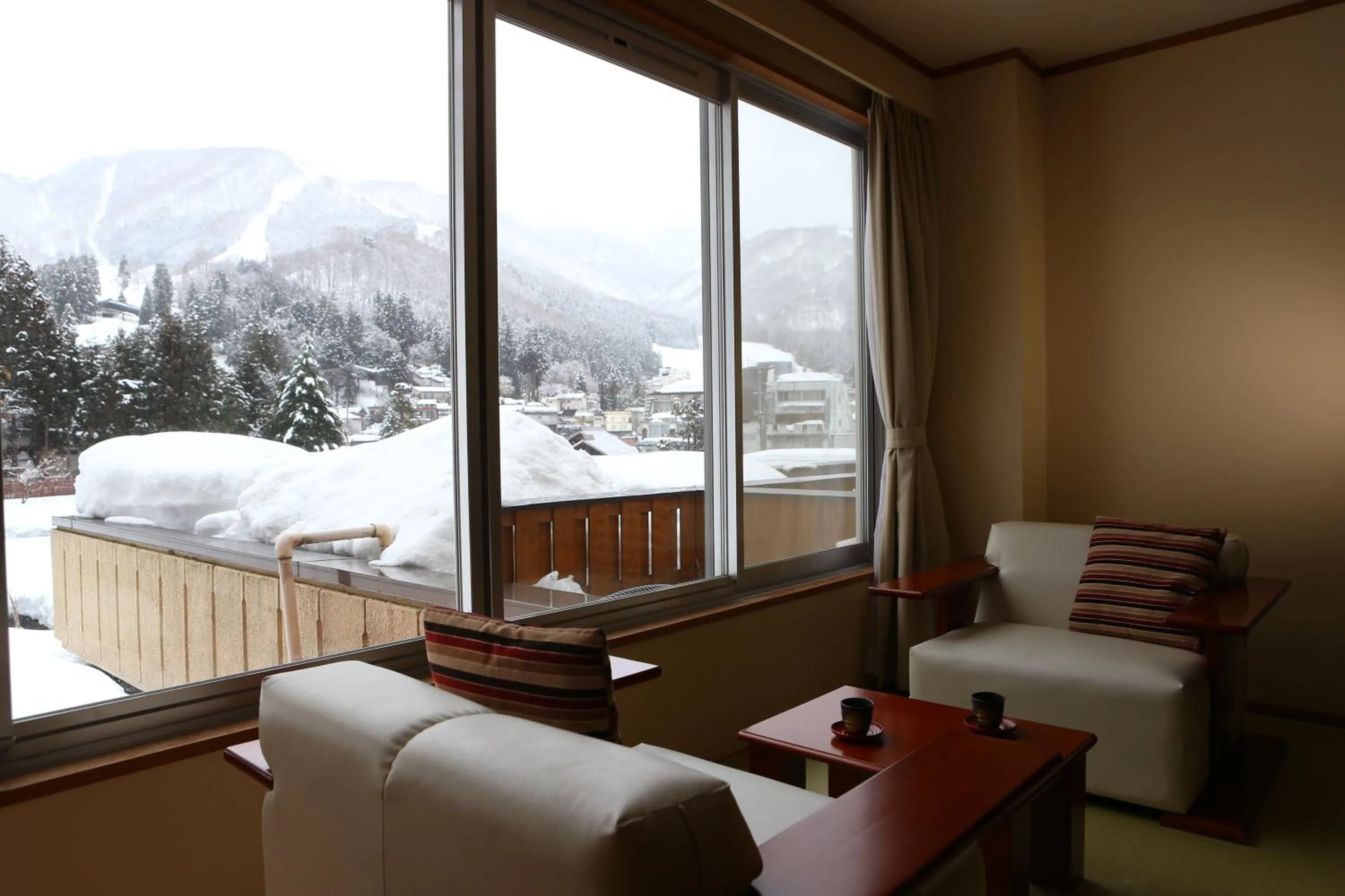 Seating area in Nozawa Grand Hotel