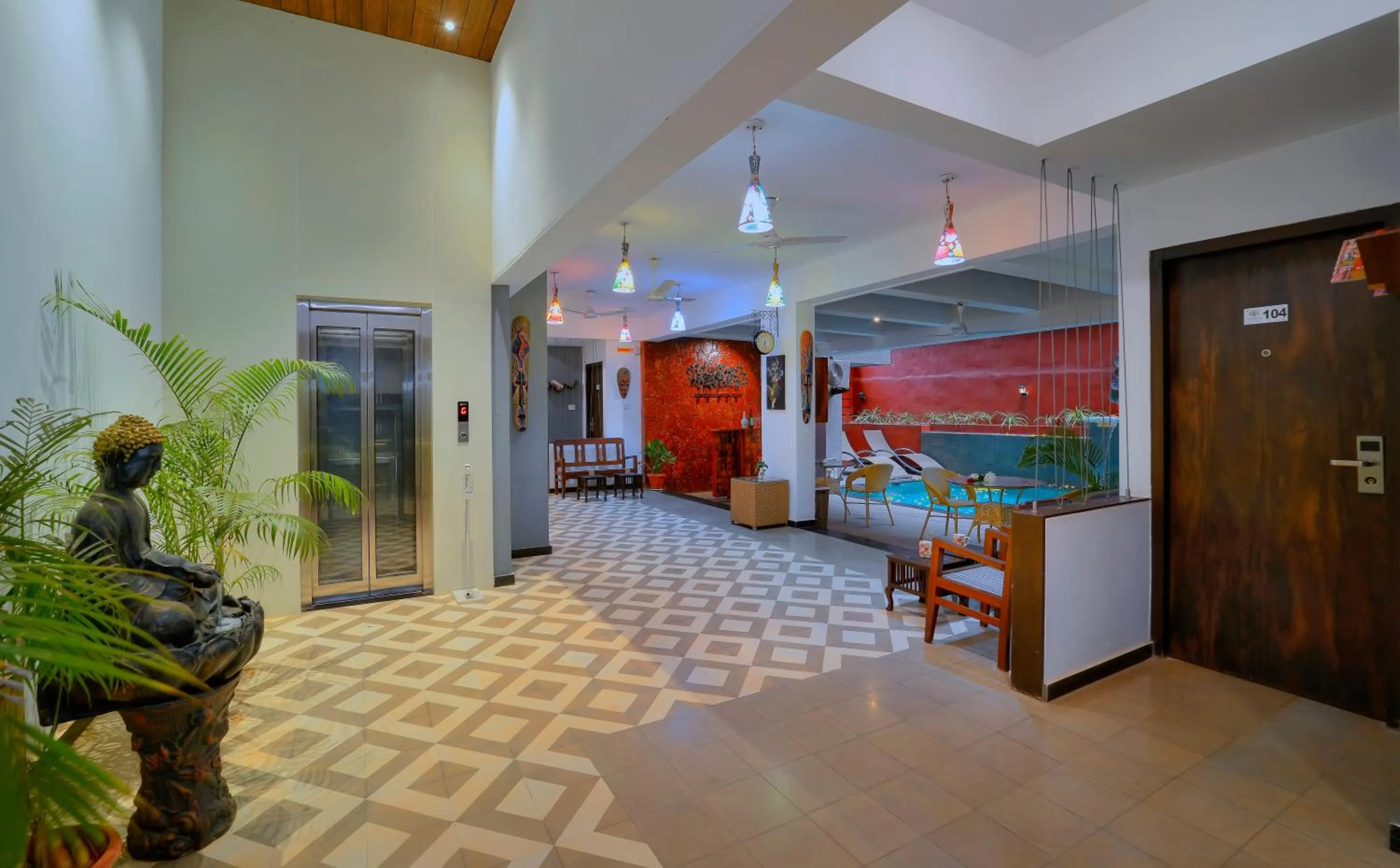 Lobby or reception in Foxoso Sonnet - A boutique hotel, Anjuna , Goa