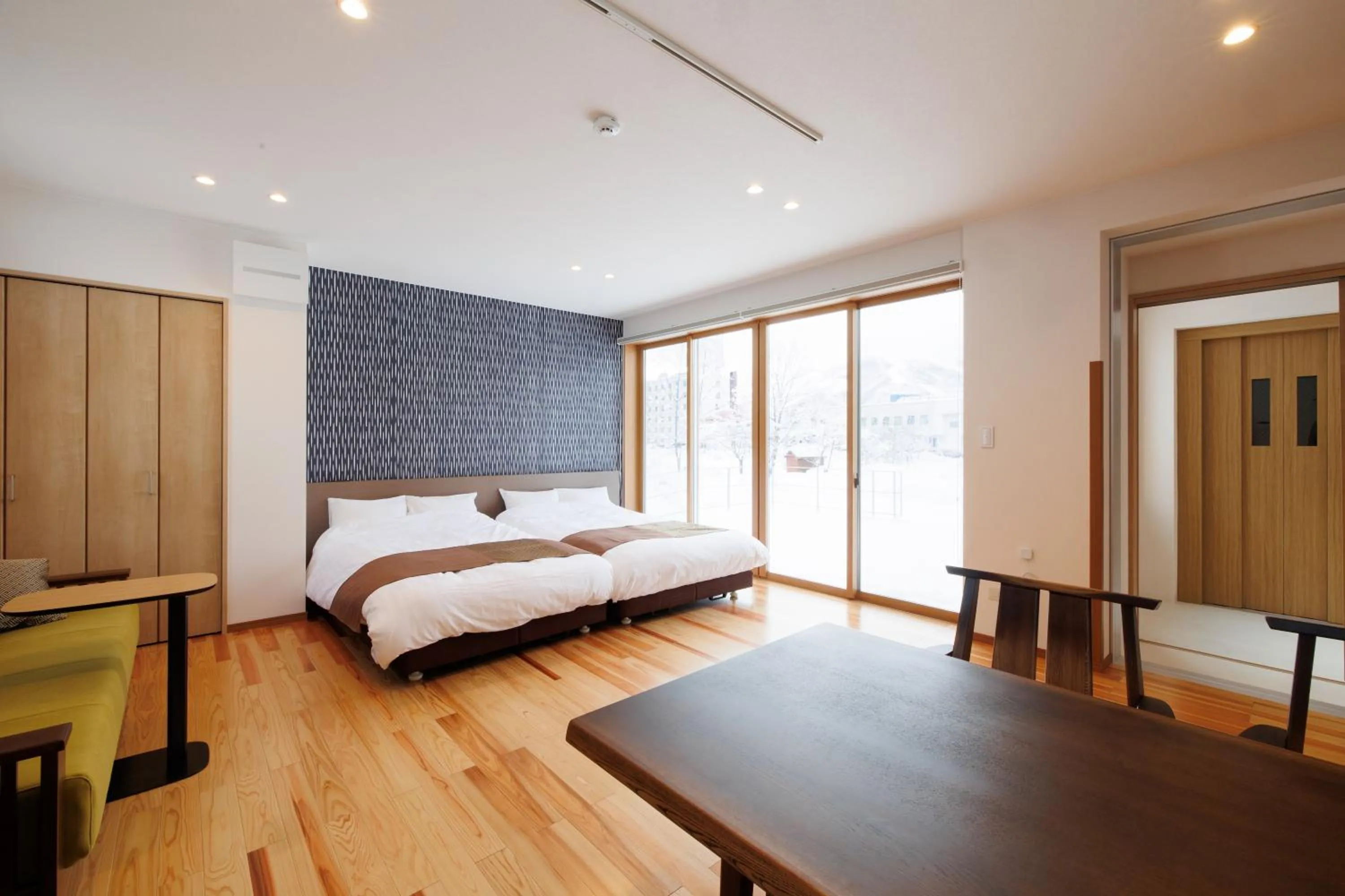 Bed in Hakuba Highland Hotel