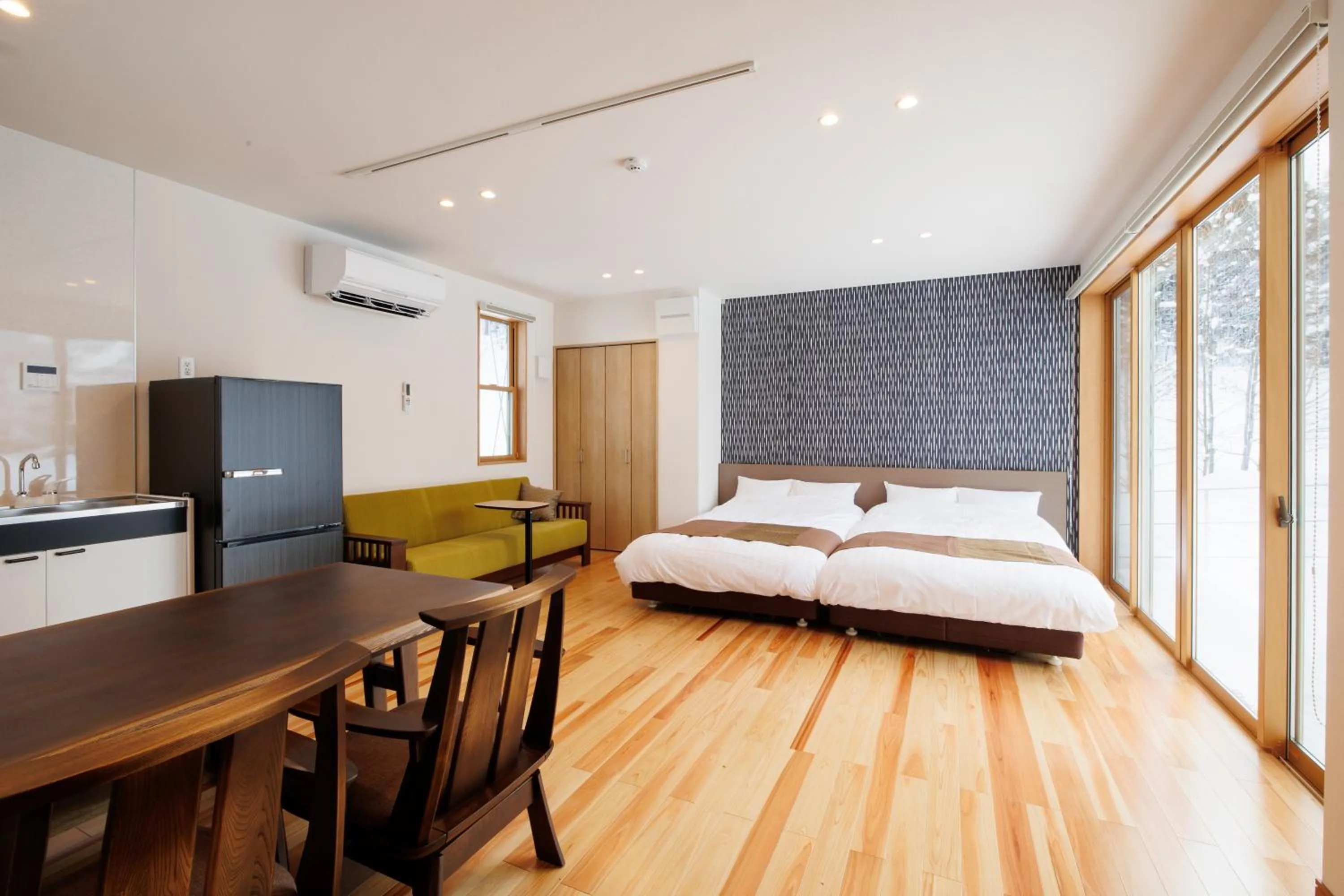 Bed in Hakuba Highland Hotel