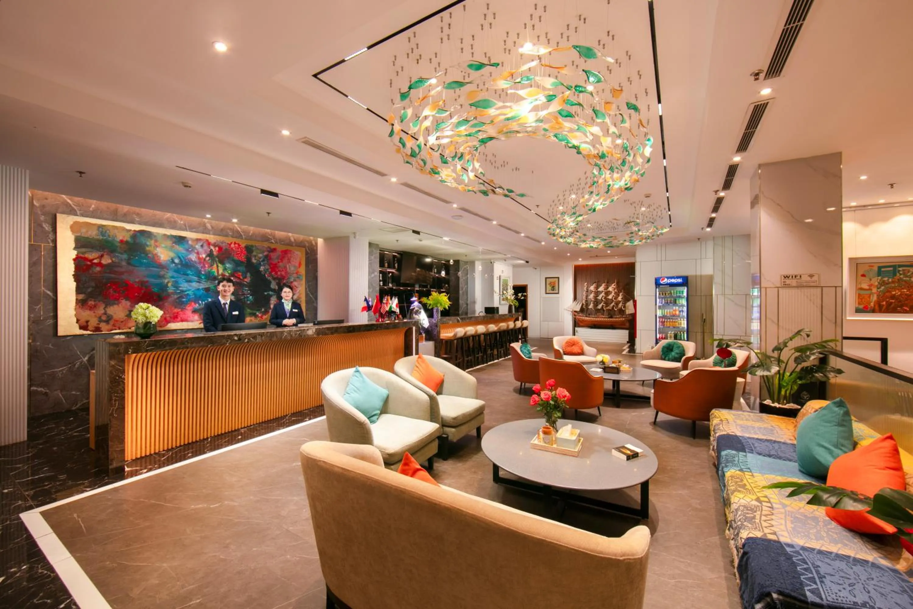 Lobby or reception in GRAND CITITEL Hanoi Hotel & Spa