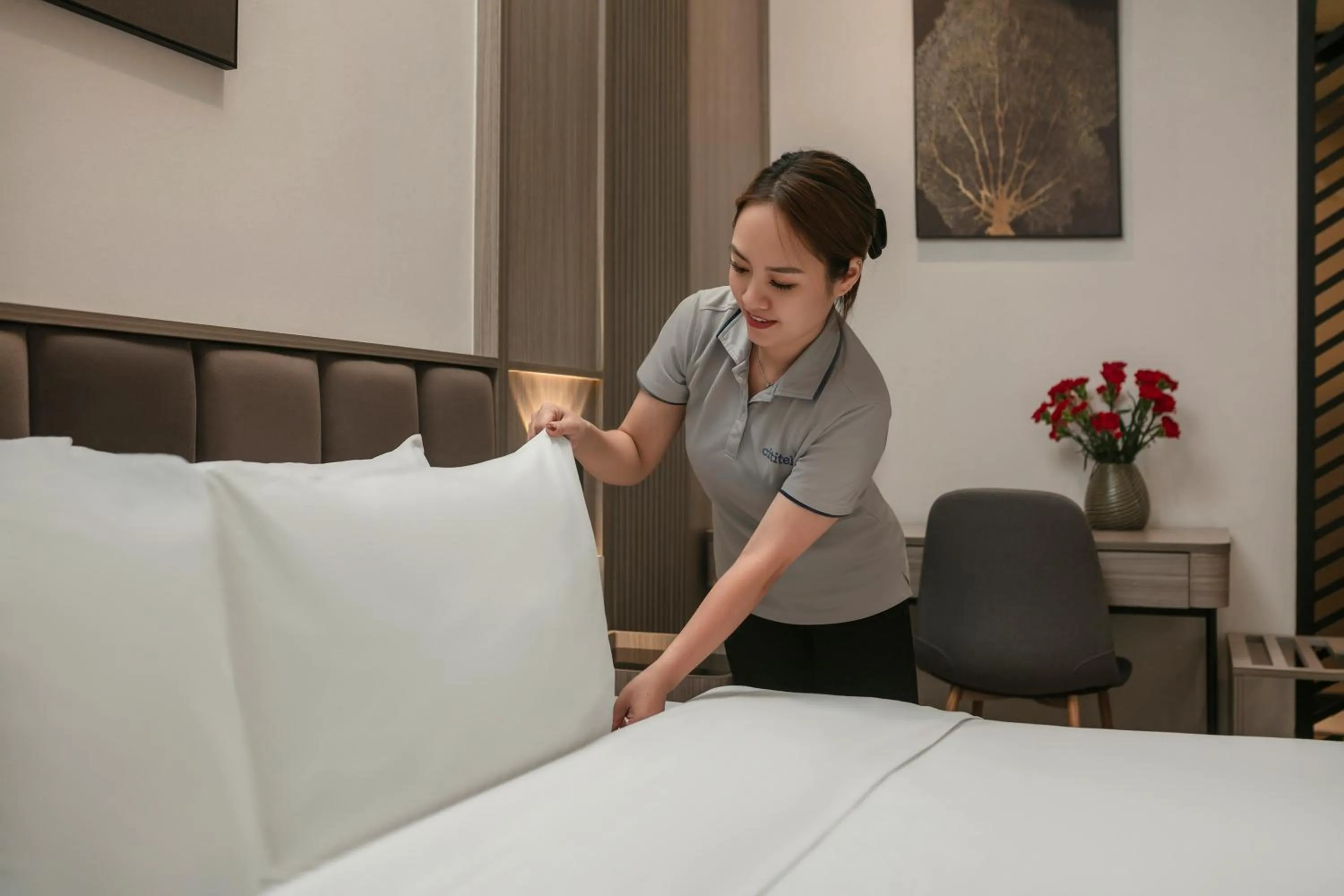Bed in GRAND CITITEL Hanoi Hotel & Spa
