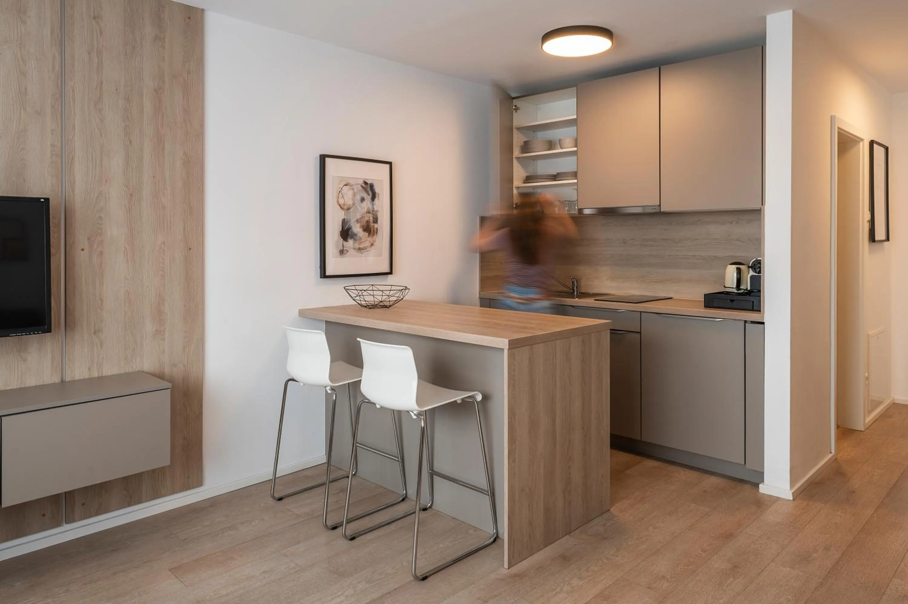 Kitchen or kitchenette in Aparthotel Cosy