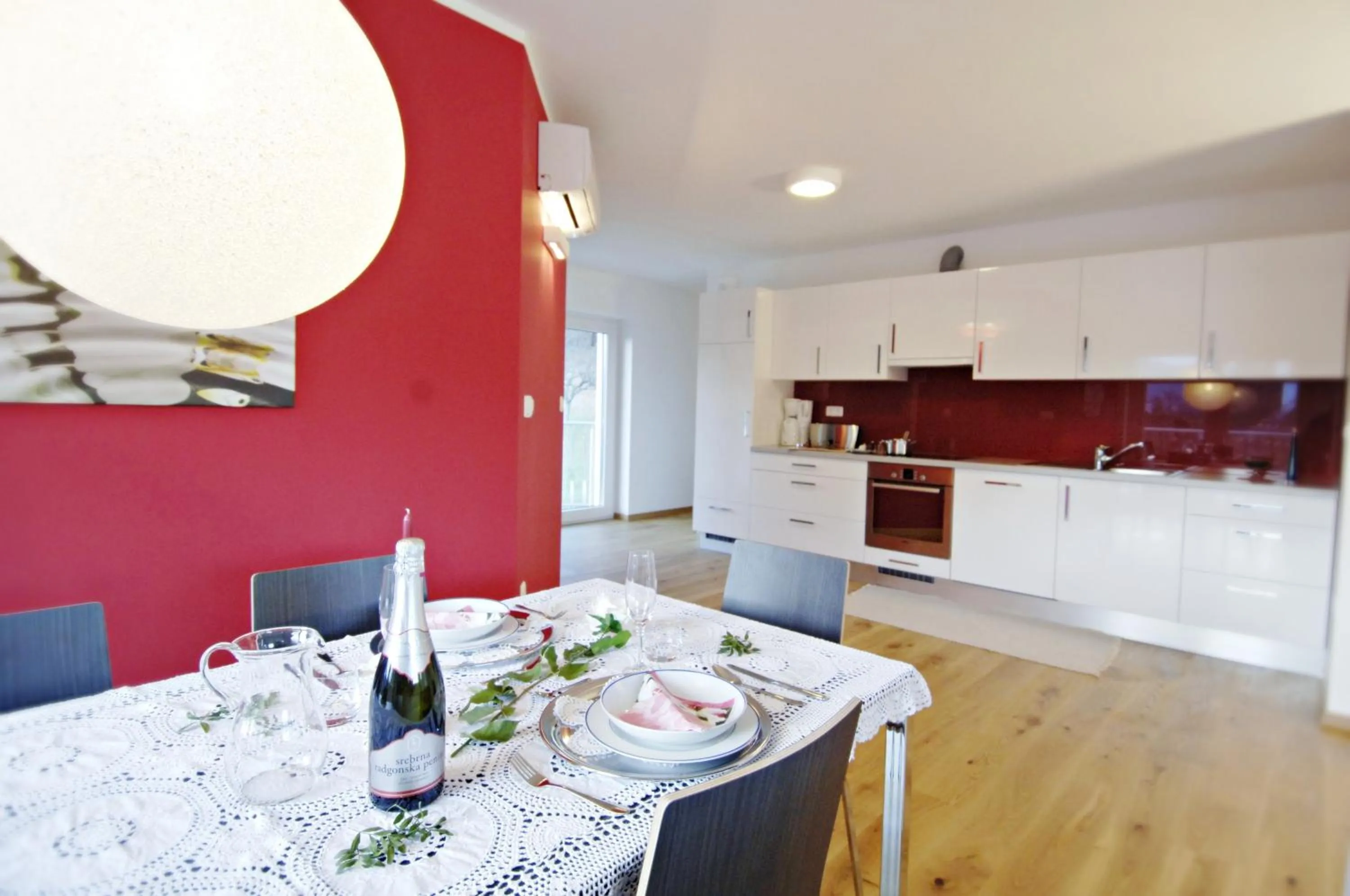 Kitchen or kitchenette in Apartments & Wellness Skok