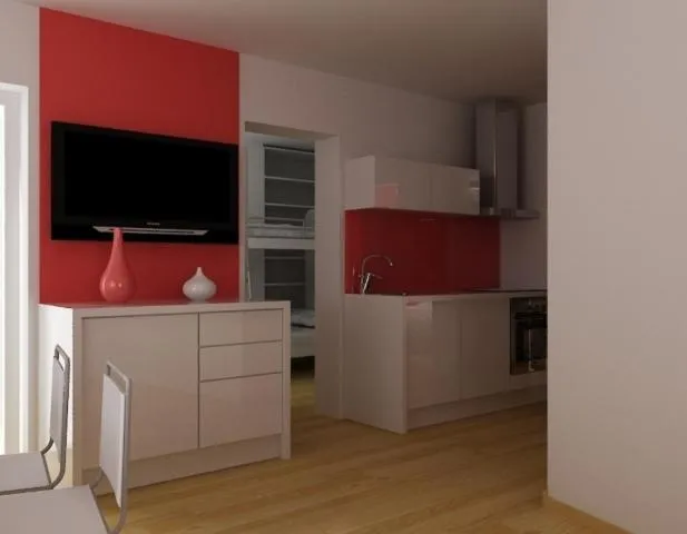 Kitchen or kitchenette in Apartments & Wellness Skok