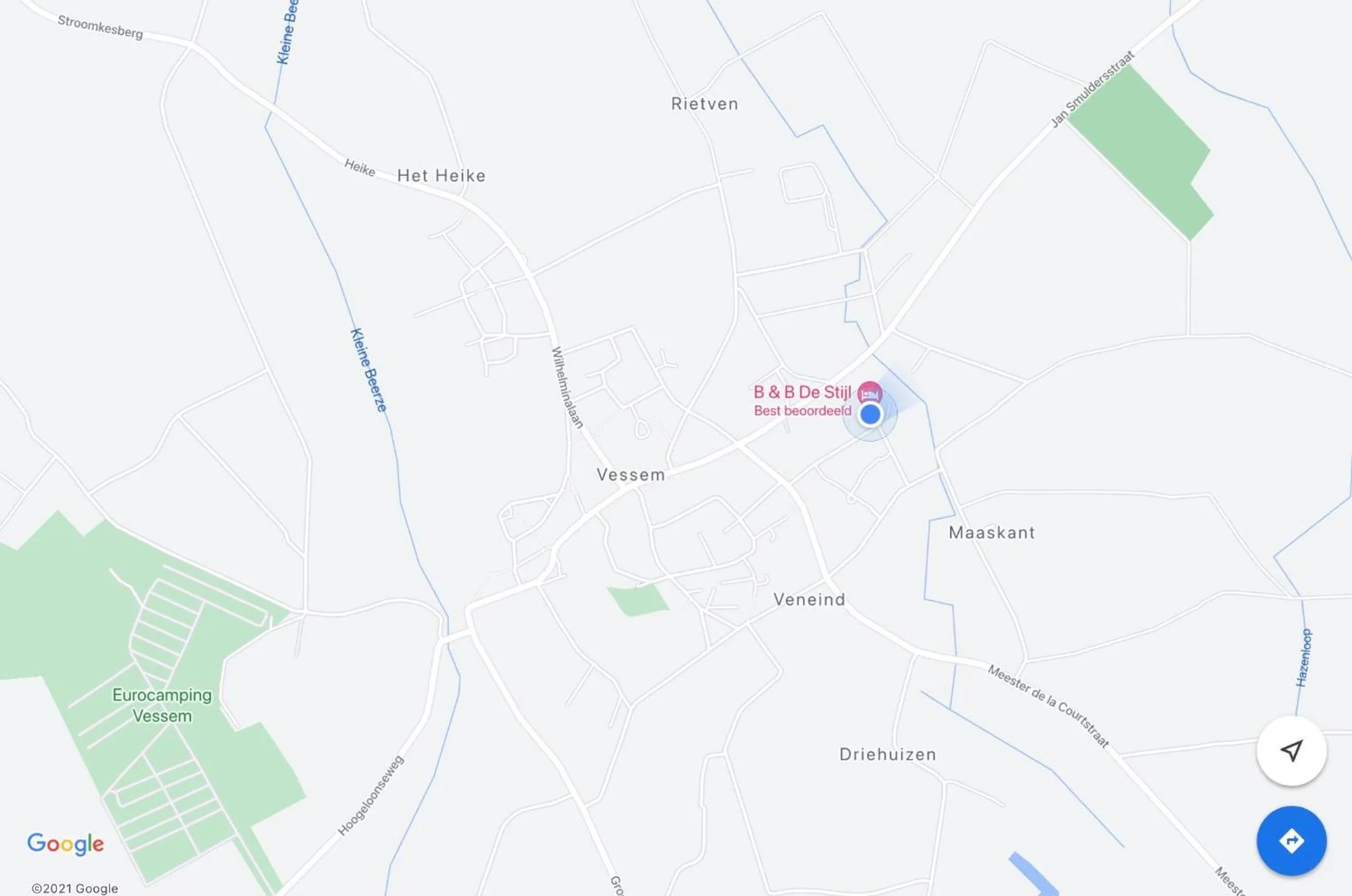 Floor plan in B & B De Stijl