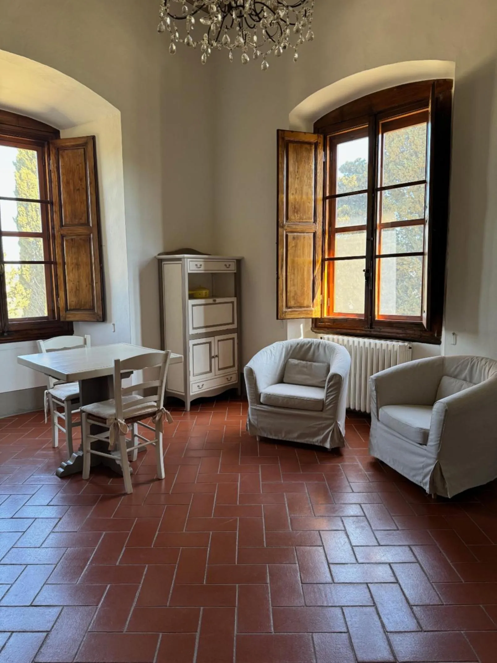 Living room in Castello Vicchiomaggio