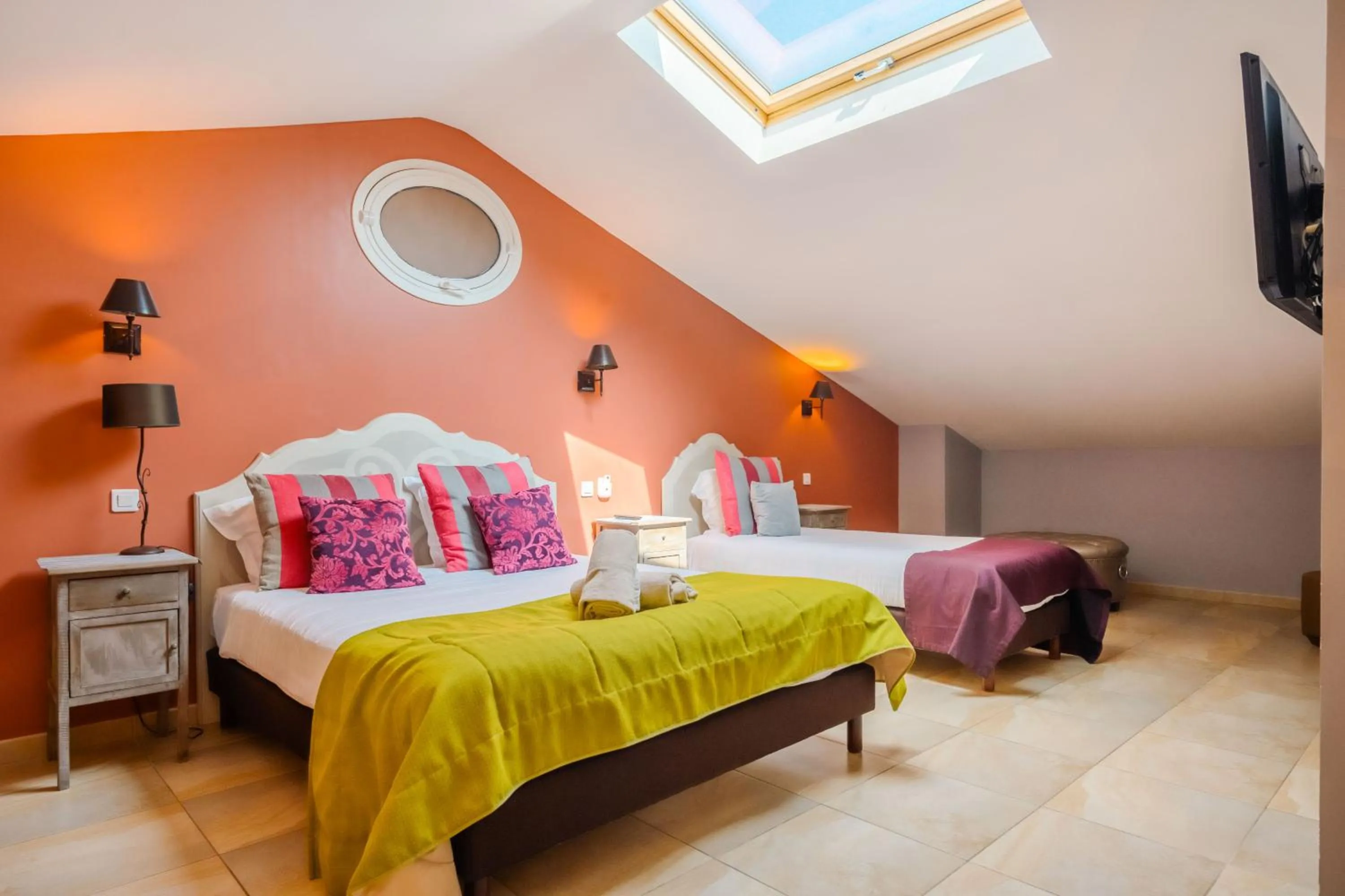 Bed in Le Mas du Lingousto