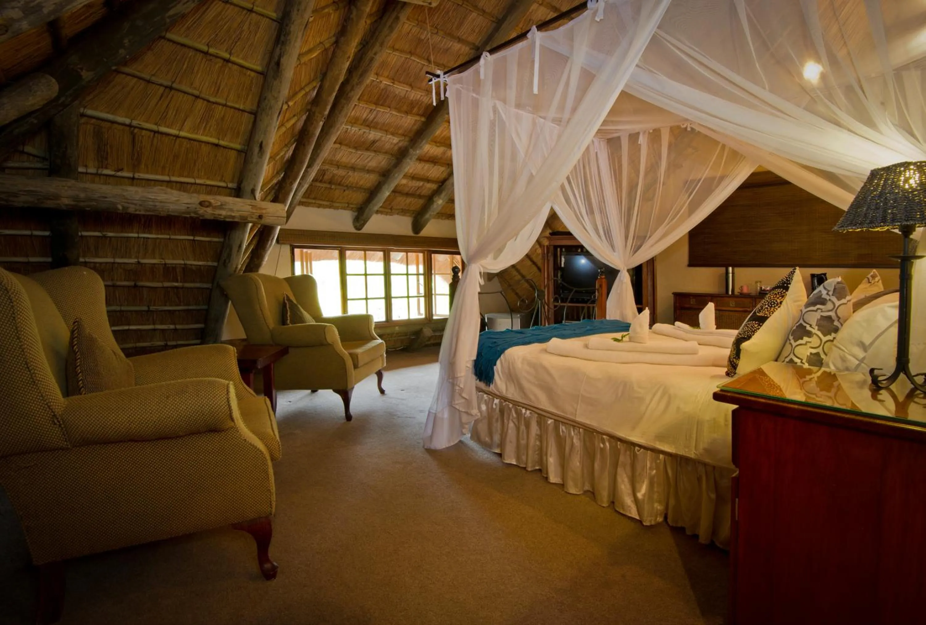 Bed in Blyde River Canyon Lodge