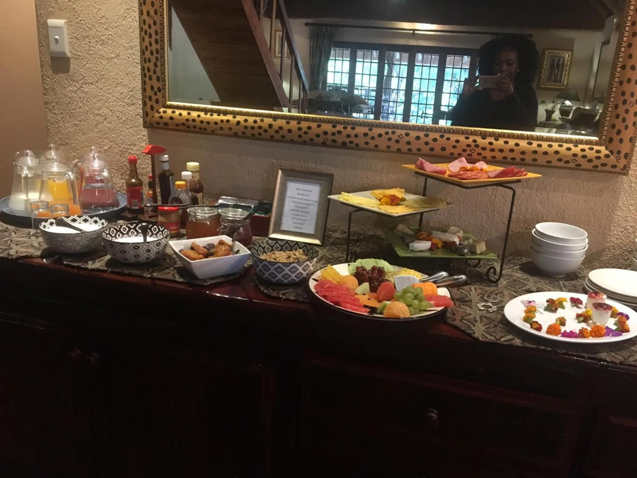 Continental breakfast in Blyde River Canyon Lodge