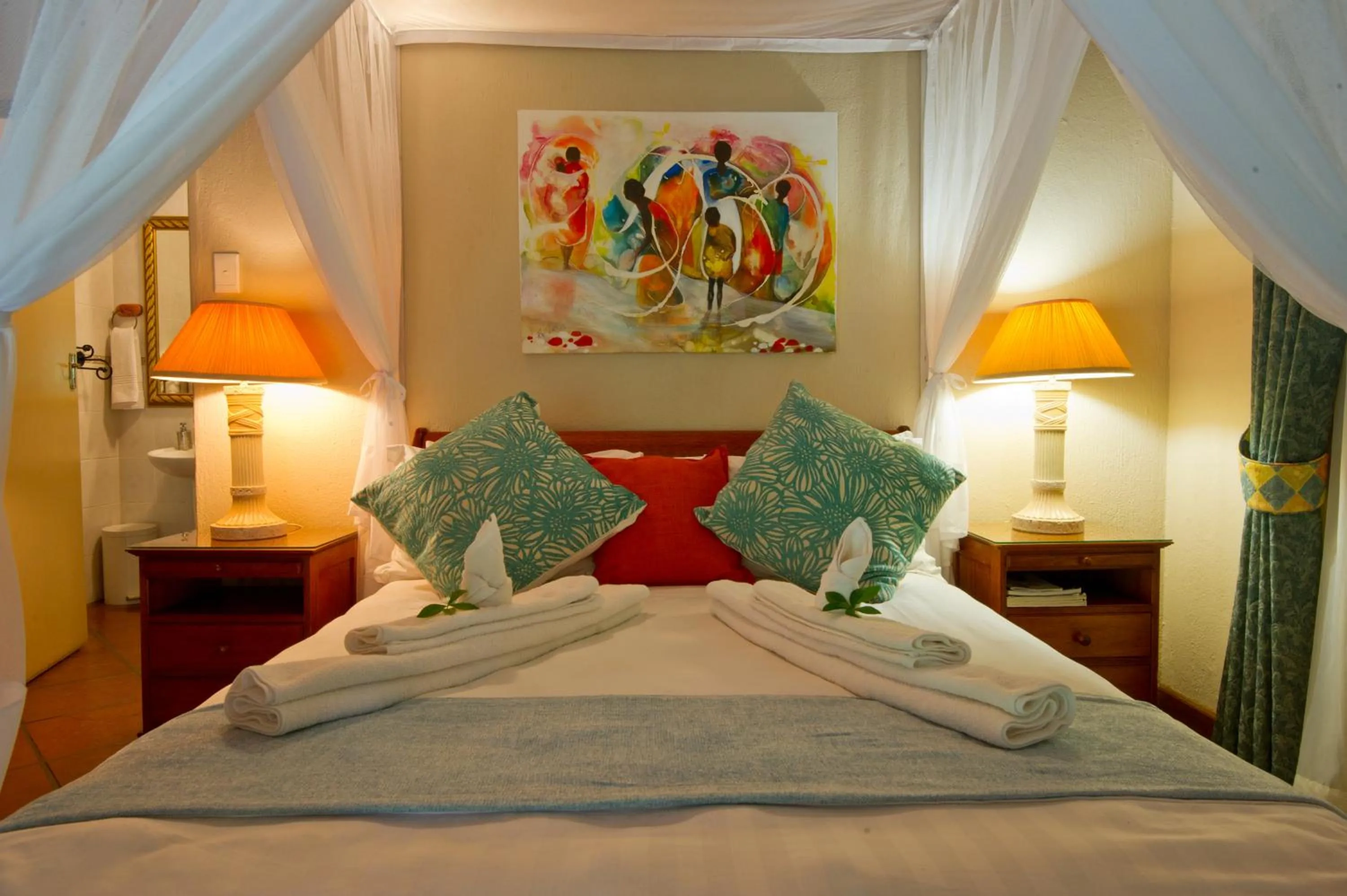 Bed in Blyde River Canyon Lodge