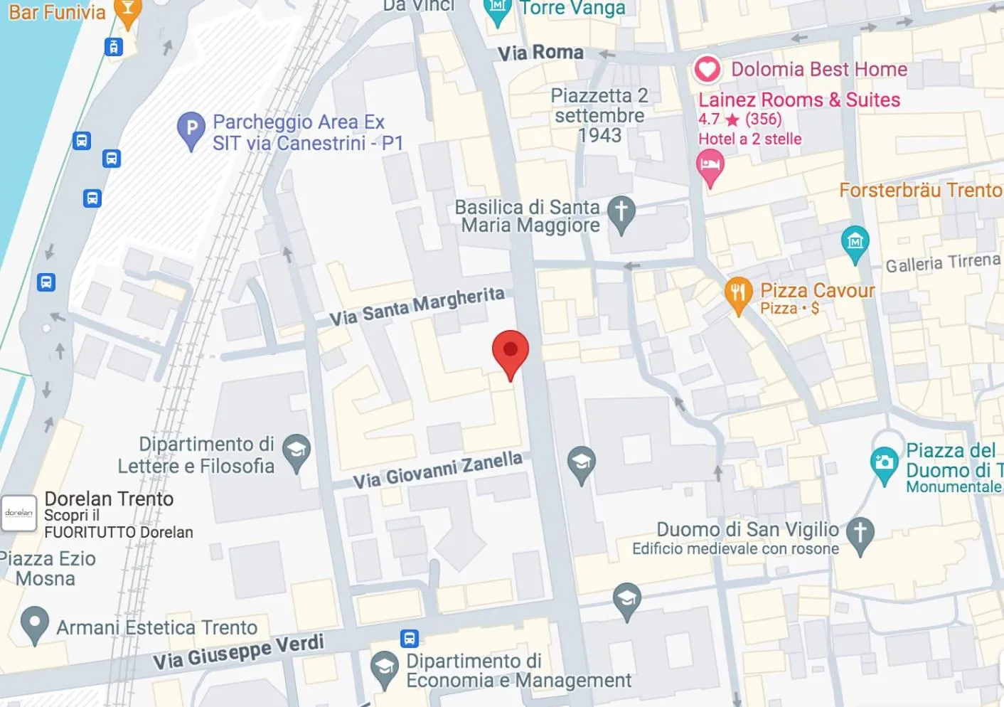 Property building in Casa Rosmini rooms, Dolomia best home