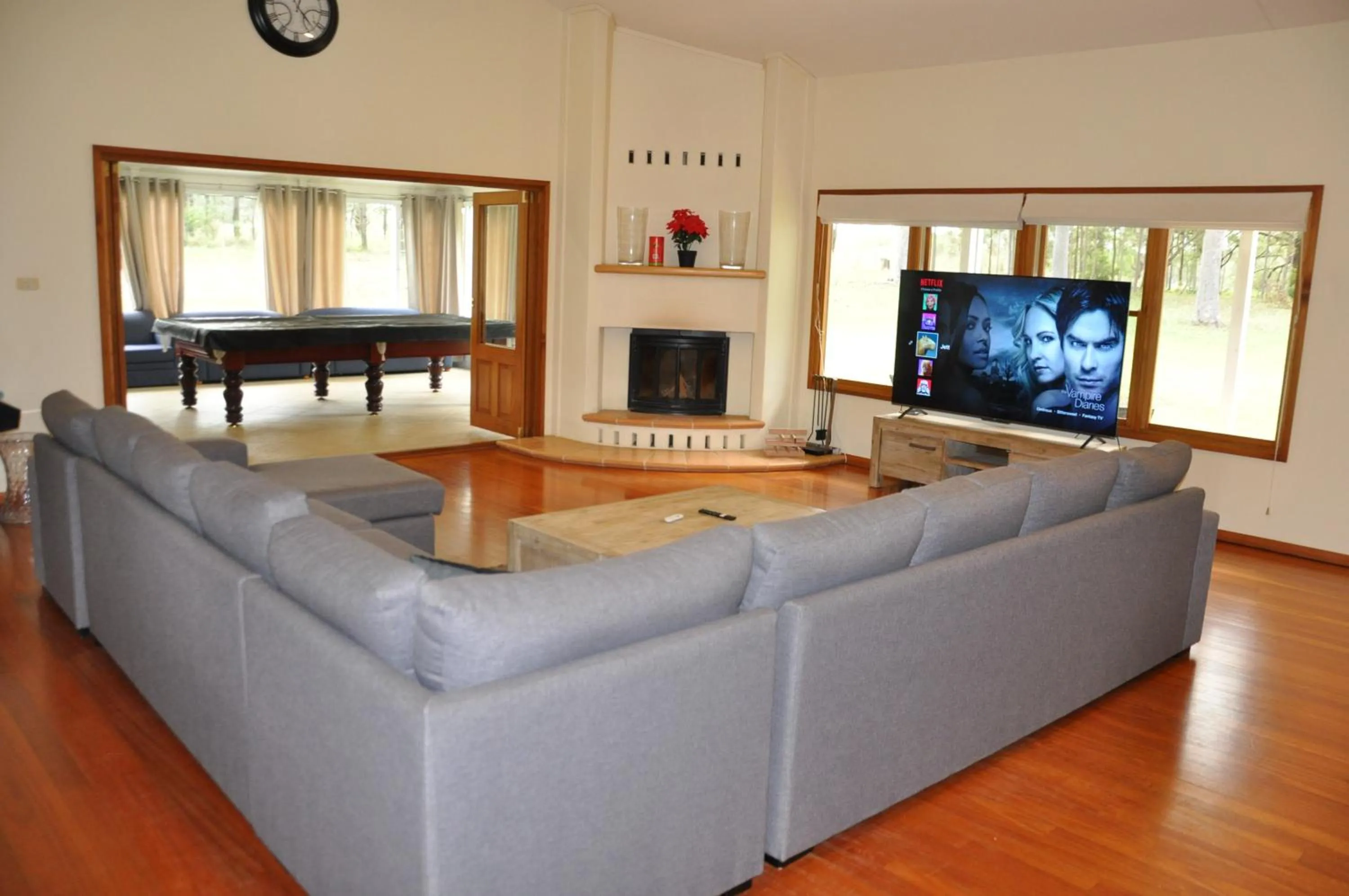 Communal lounge/ TV room in Pokolbin Village Estate