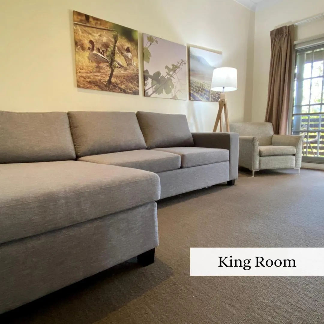 Living room in Pokolbin Village Estate