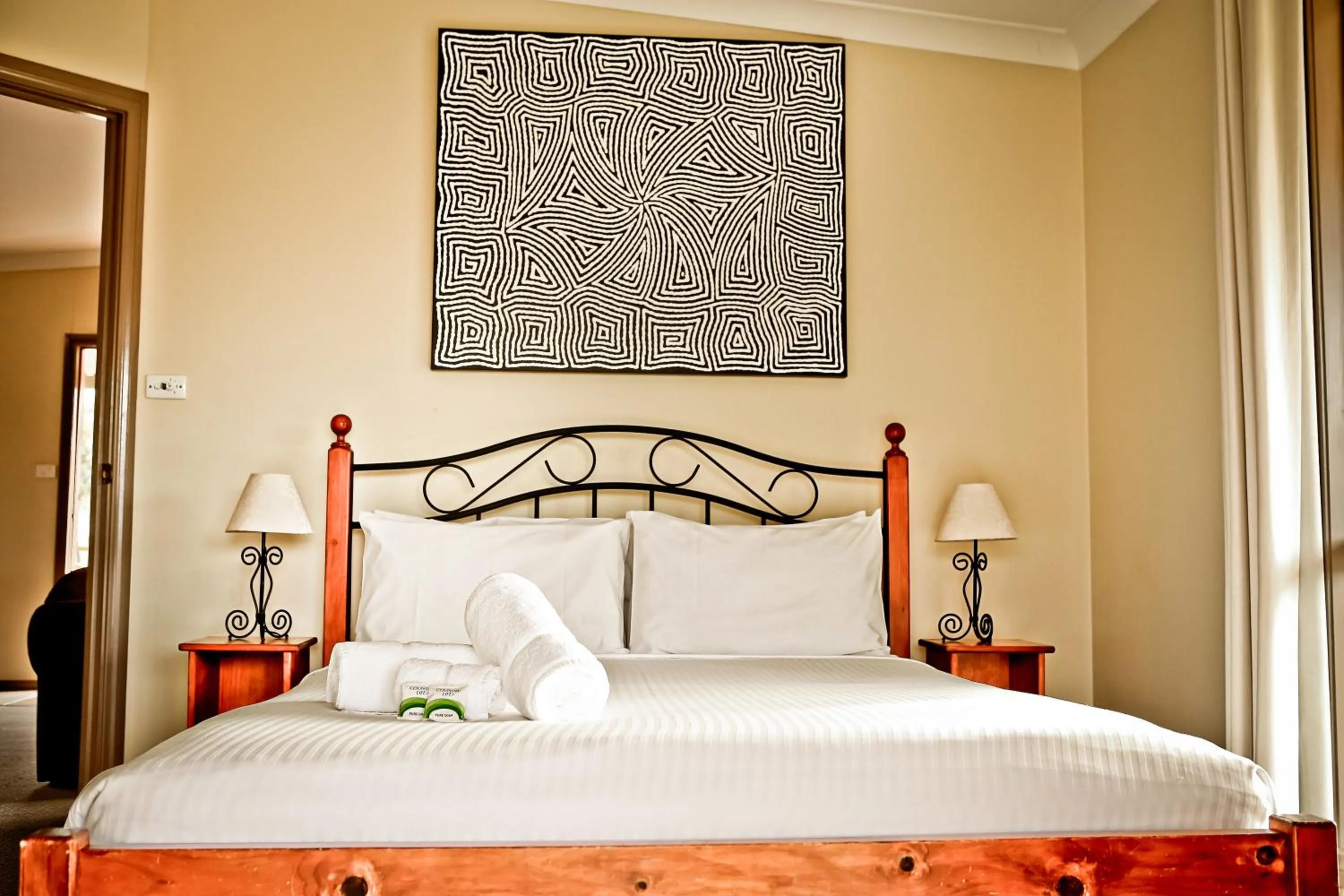 Bed in Twin Trees Country Cottages