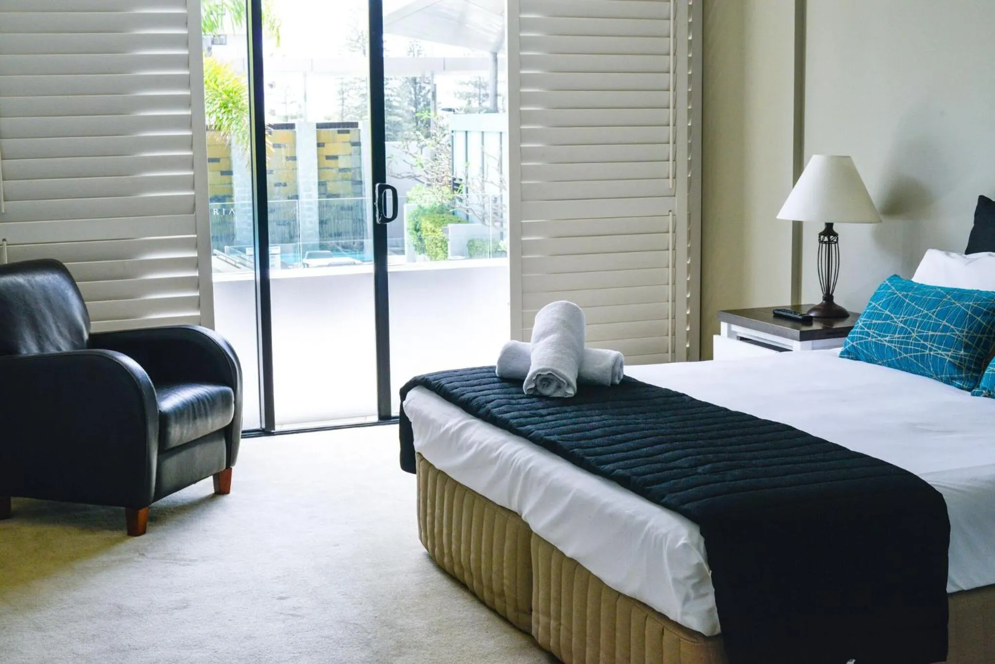 Bed in Aria Apartments