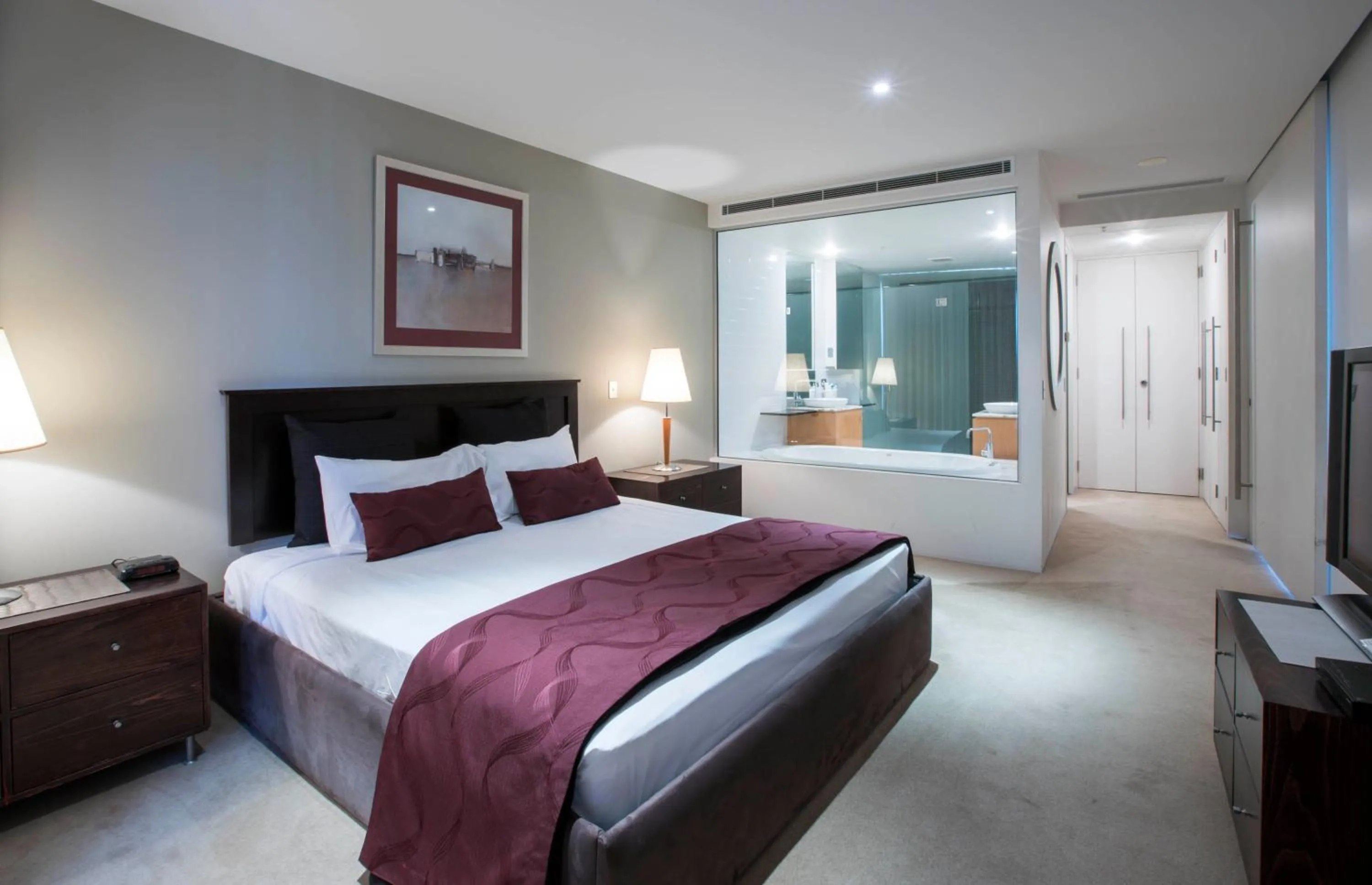 Bed in Aria Apartments