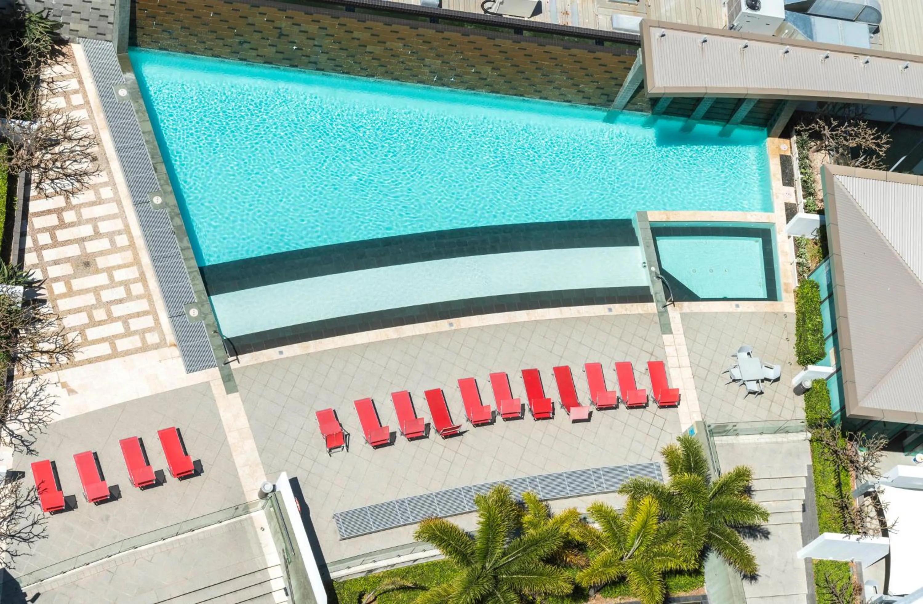 Pool view in Aria Apartments