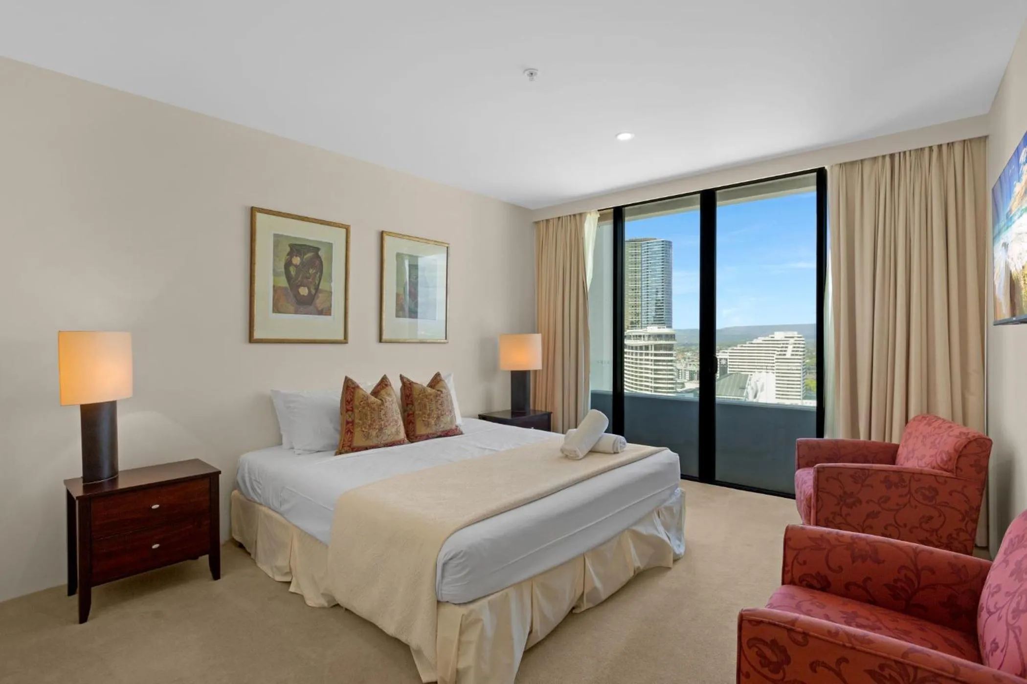 Bed in Aria Apartments