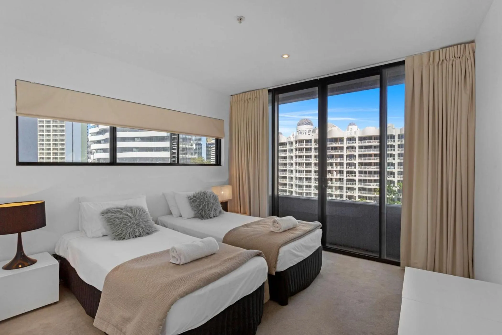 Bed in Aria Apartments