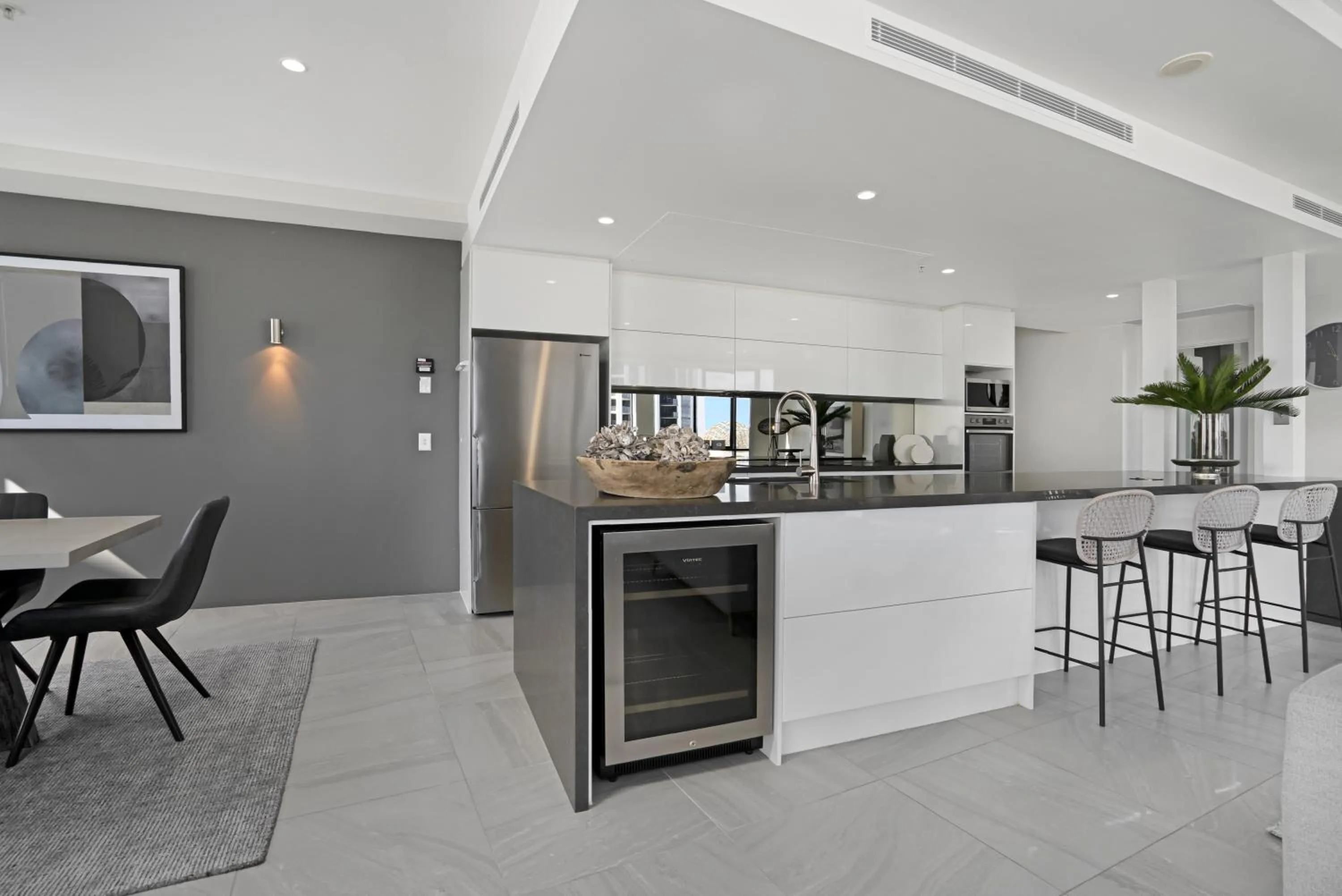 Seating area in Aria Apartments