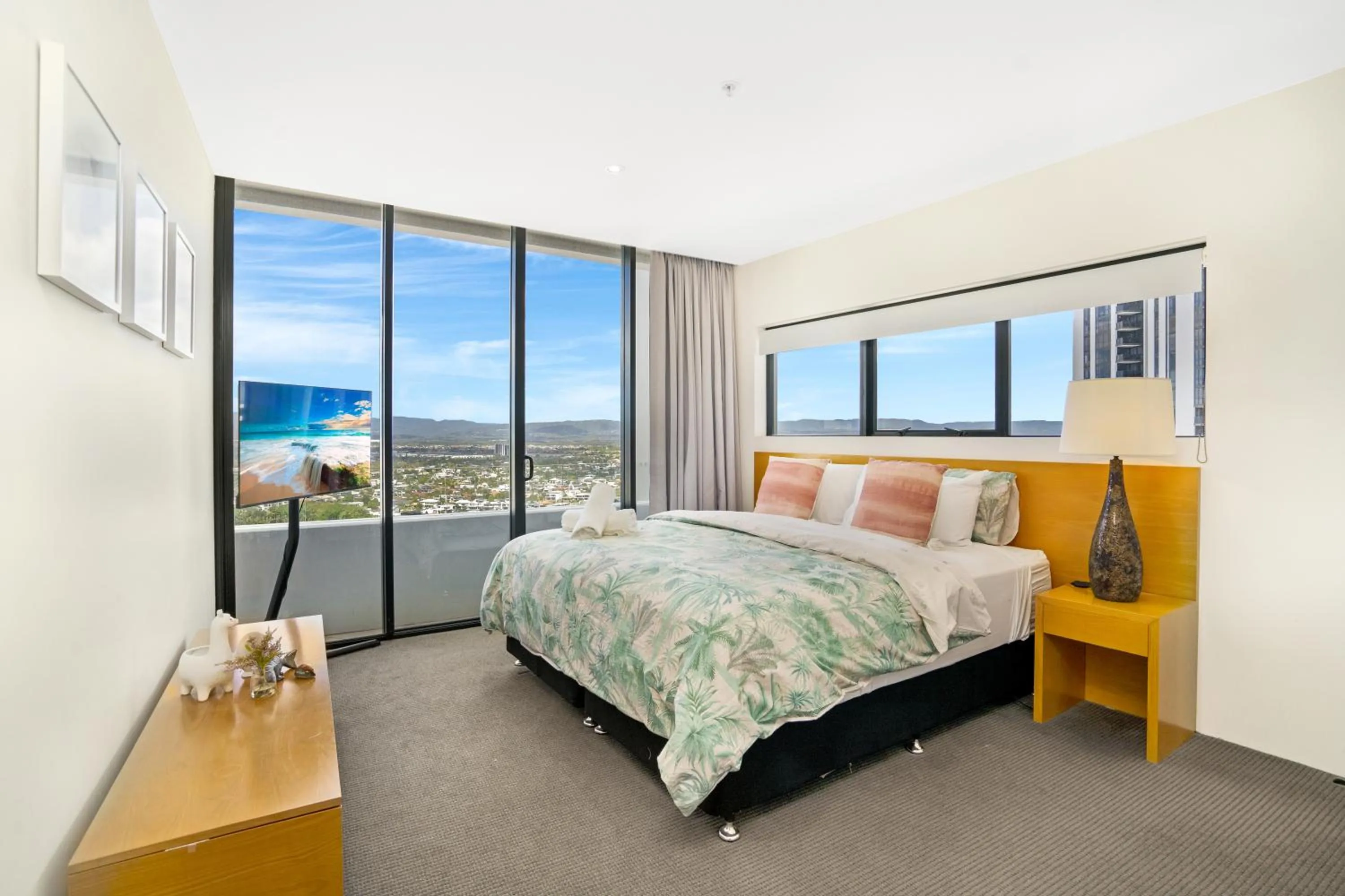 Bed in Aria Apartments