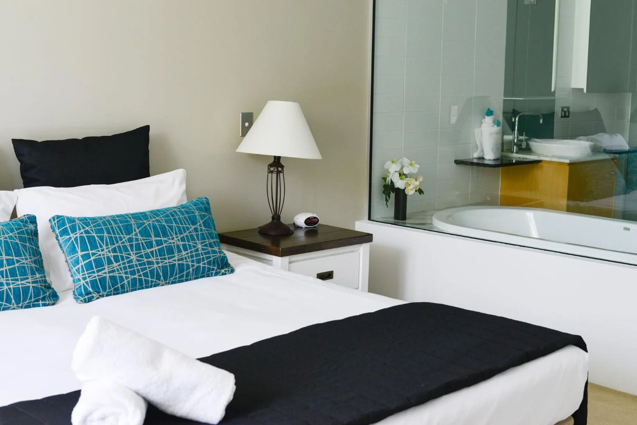 Bed in Aria Apartments