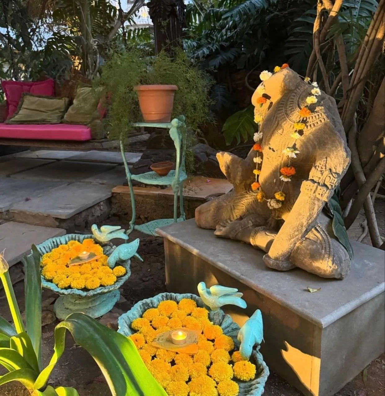 Garden in Hotel Udai Kothi