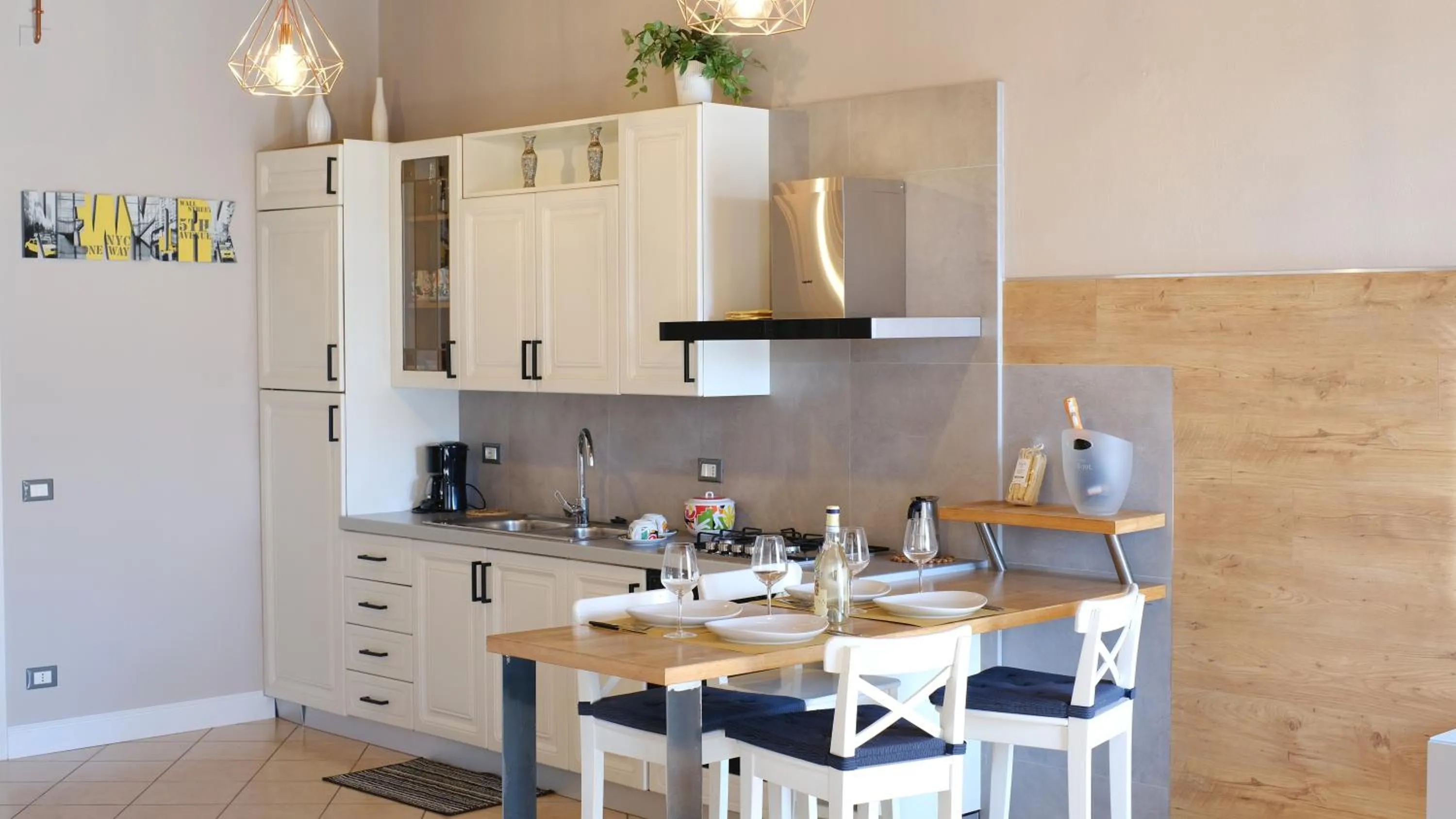 Kitchen or kitchenette in Antiche Rive Holidays Apartments
