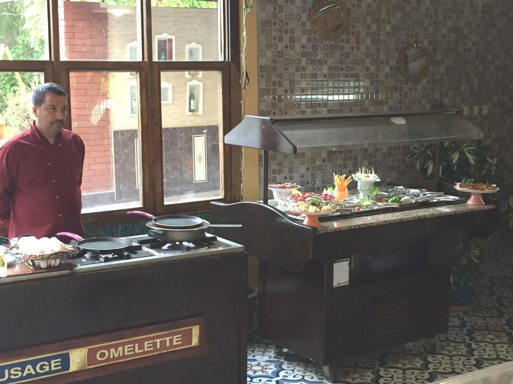 Buffet breakfast in Panormos Hotel